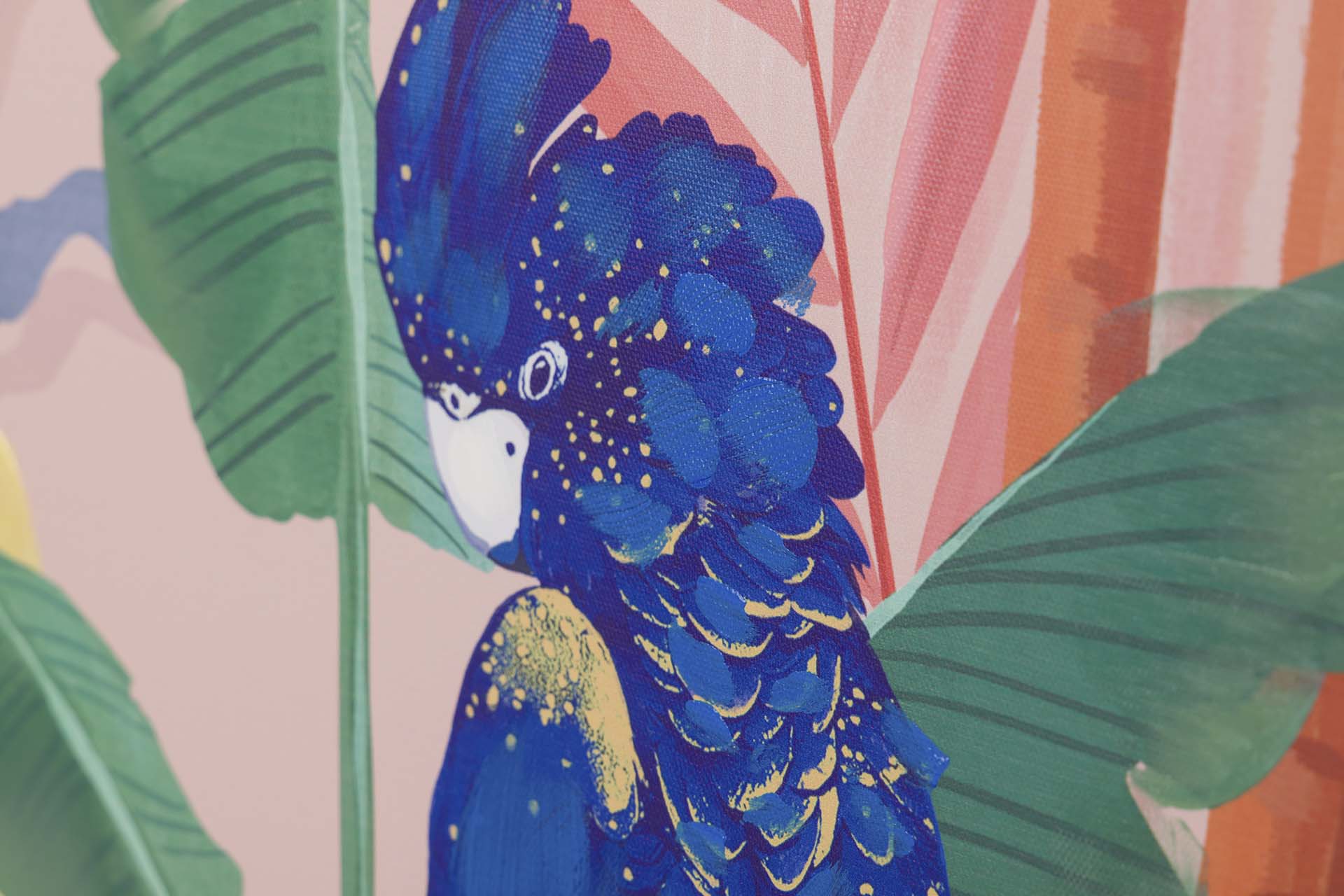 SET OF 2 ANIMAL PAINTINGS WITH GOLD FRAME 60x4x80 CM