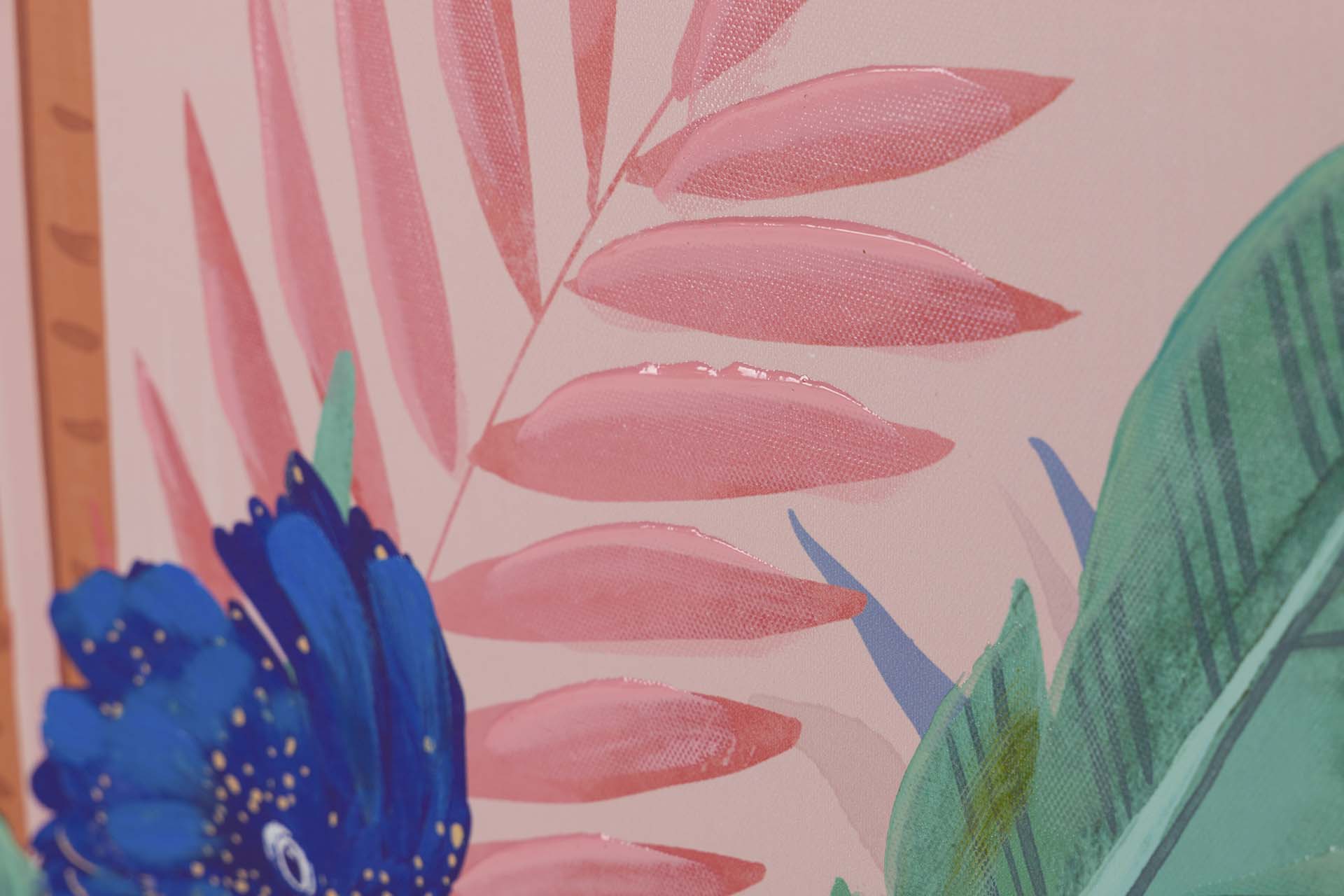 SET OF 2 ANIMAL PAINTINGS WITH GOLD FRAME 60x4x80 CM