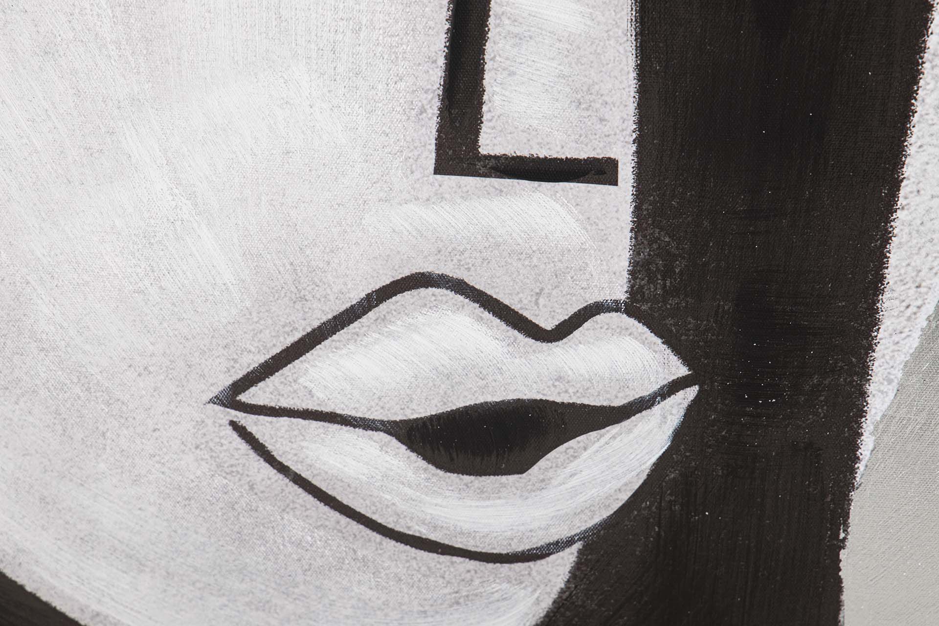 RETRATO COM MOLDURA PRETA 100x4x100 CM