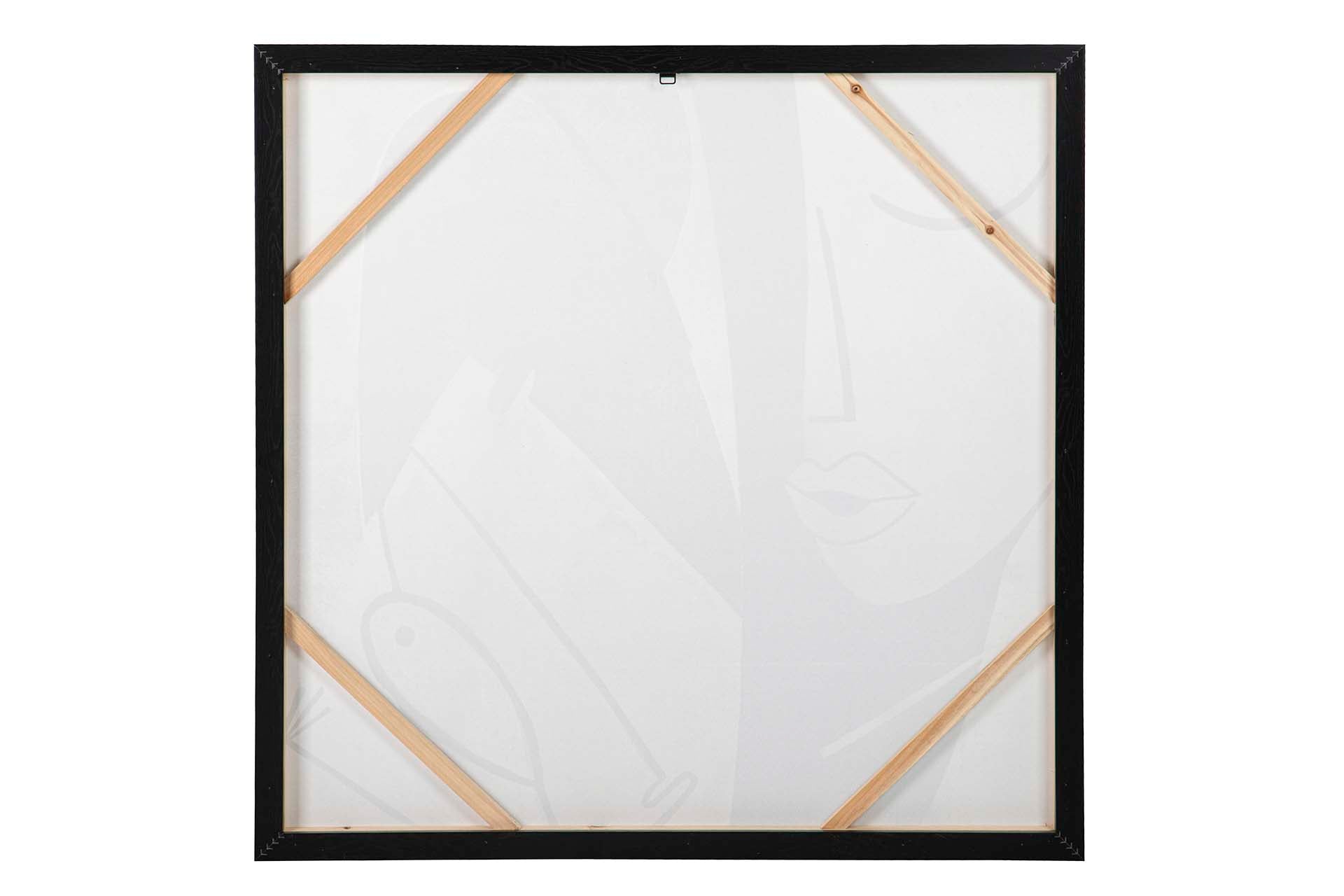 RETRATO COM MOLDURA PRETA 100x4x100 CM