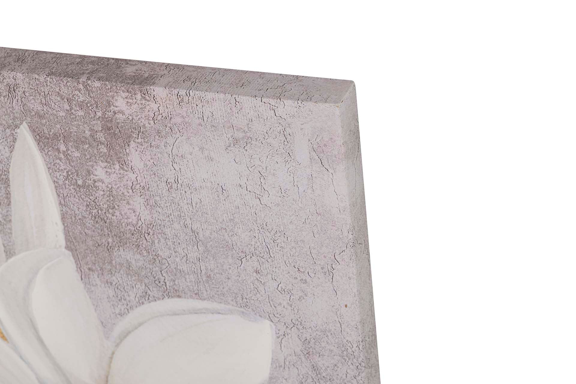 SET OF 2 FLOWER CANVASES 40% HAND PAINTED 50x3x70 CM