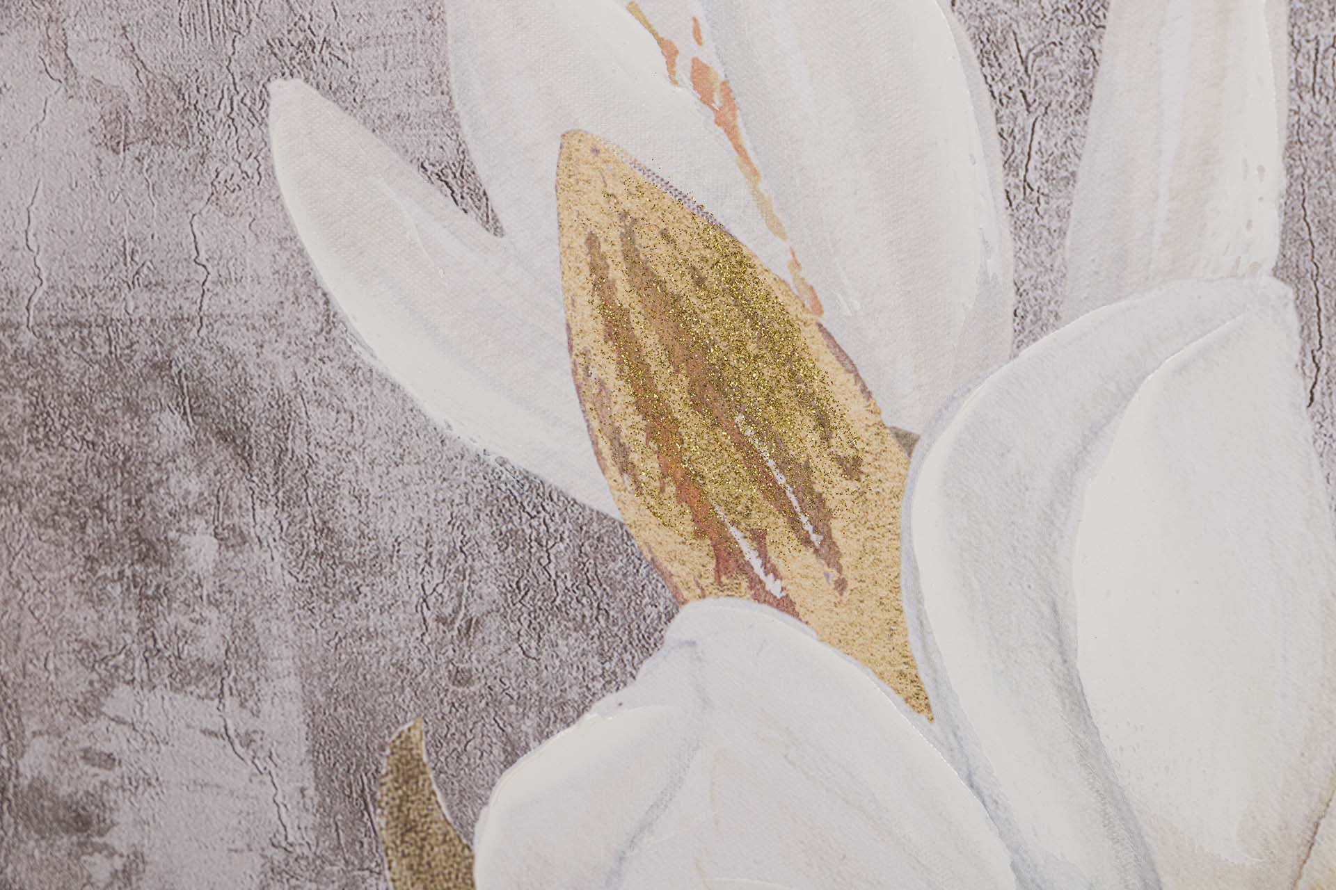 SET OF 2 FLOWER CANVASES 40% HAND PAINTED 50x3x70 CM