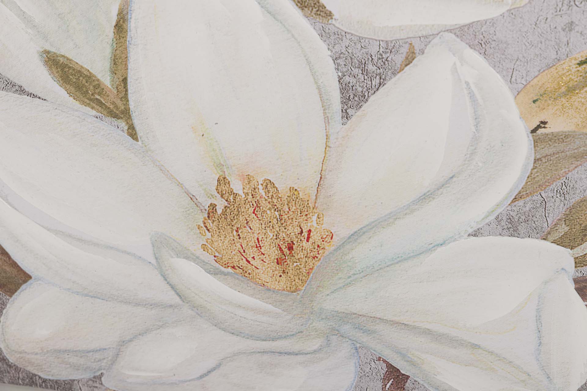 SET OF 2 FLOWER CANVASES 40% HAND PAINTED 50x3x70 CM