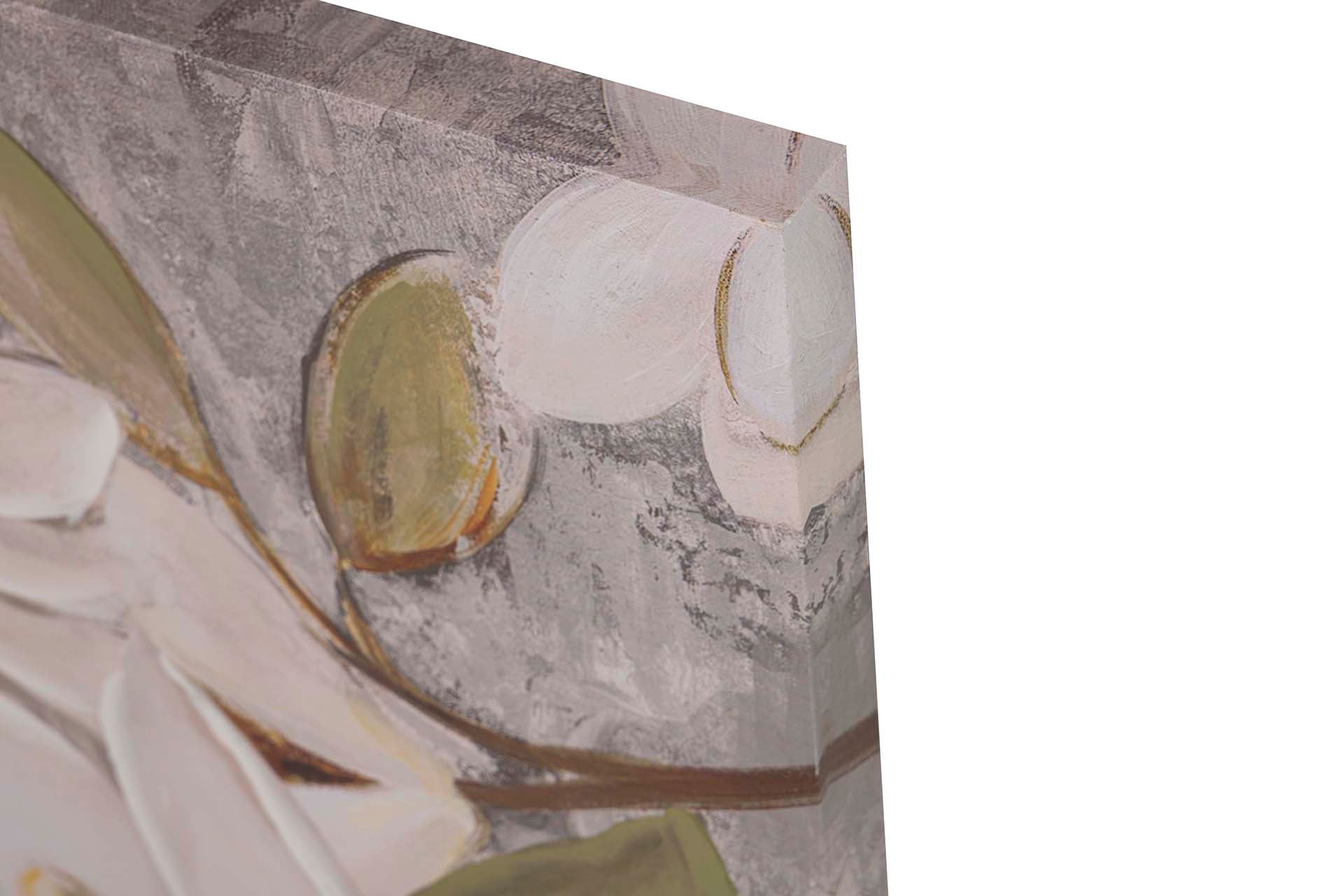 SET OF 2 FLOWER CANVASES 40% HAND PAINTED 60x3x60 CM