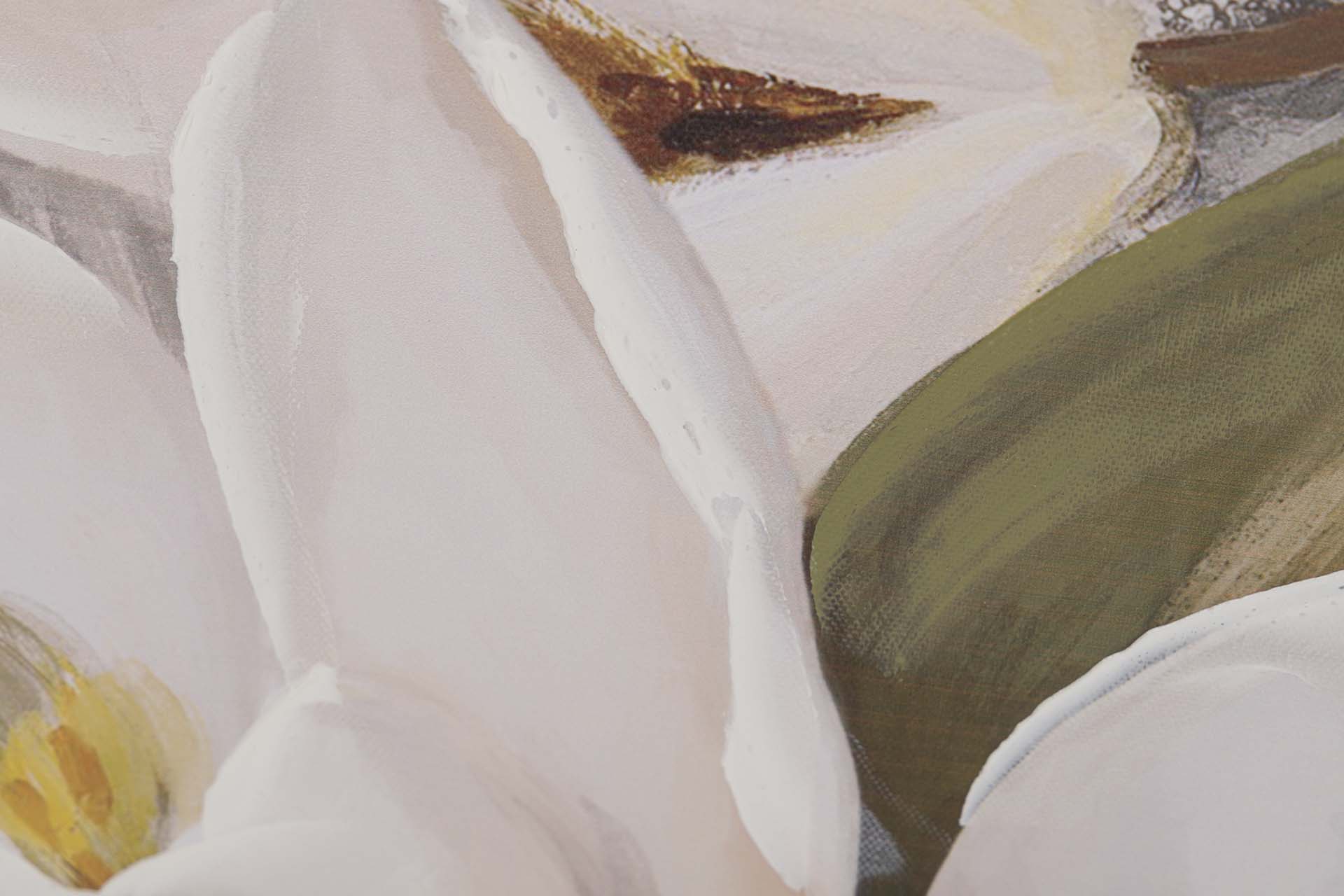 SET OF 2 FLOWER CANVASES 40% HAND PAINTED 60x3x60 CM