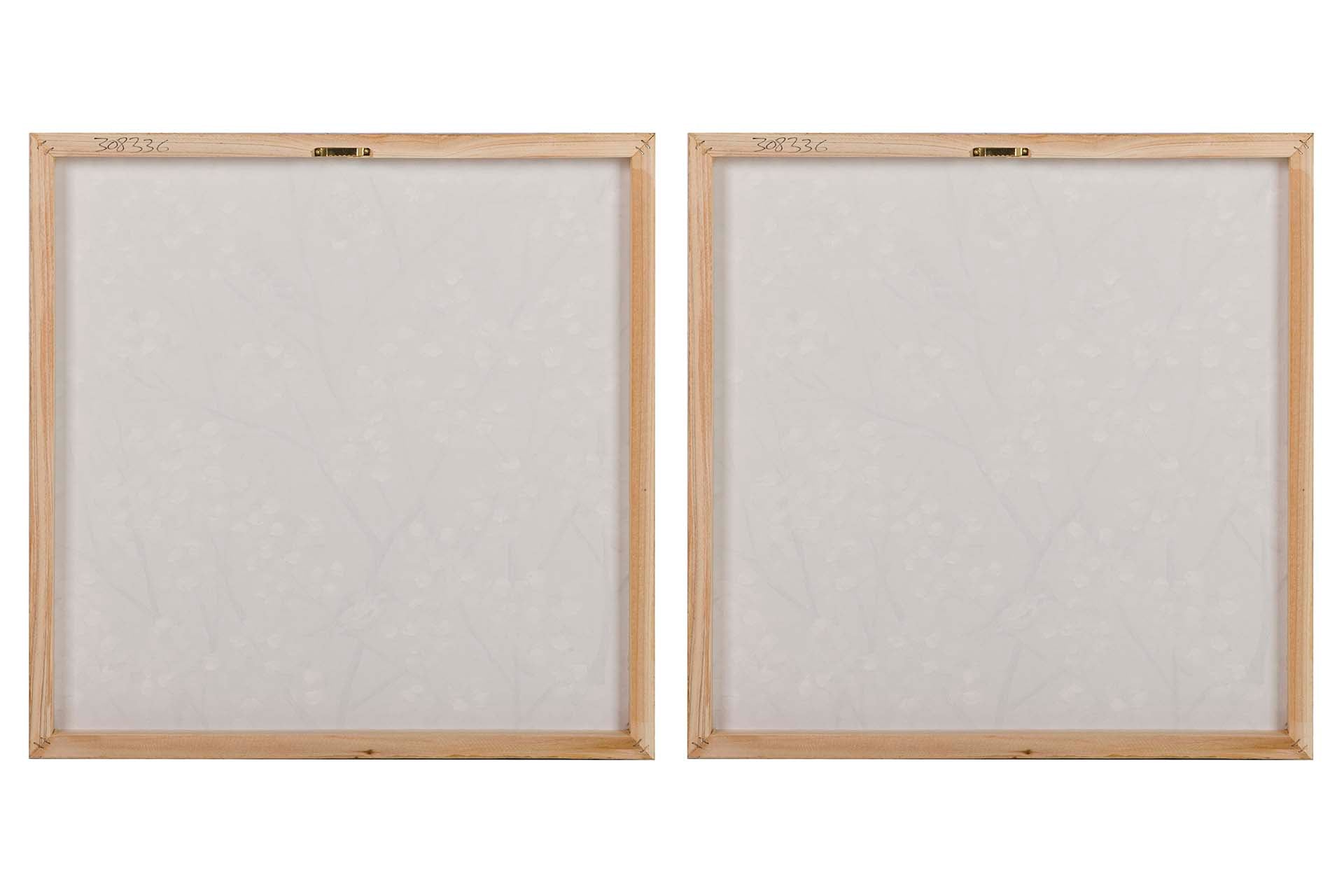 SET 2 LIENZOS ALMENDRO 40% PINTADO MANO 60x3x60 CM