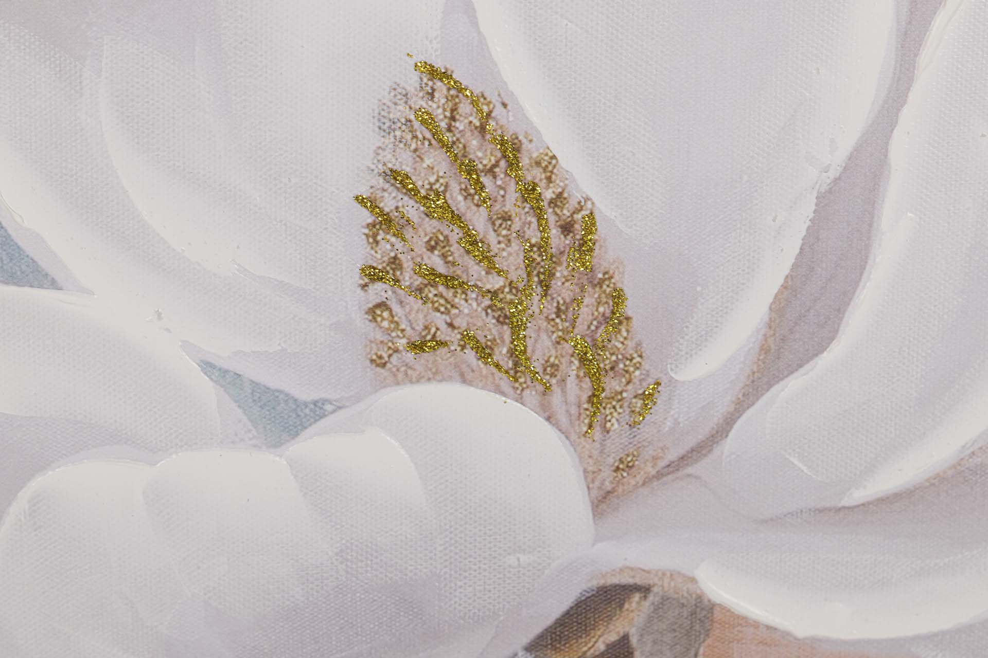 SET OF 2 FLOWER CANVASES 40% HAND PAINTED 50x3x70 CM