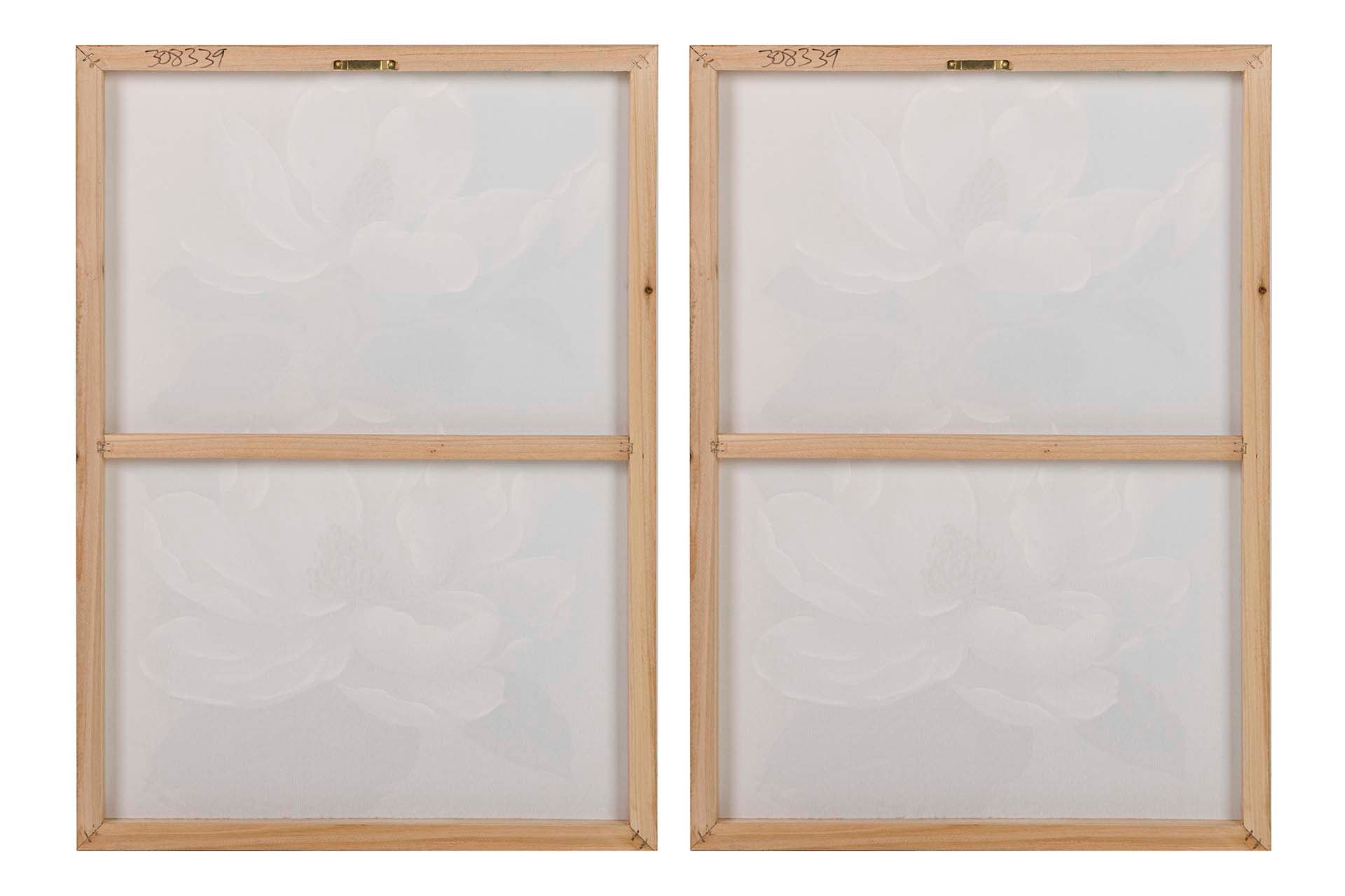 CONJUNTO DE 2 TELAS DE FLORES 40% PINTADA À MÃO 50x3x70 CM