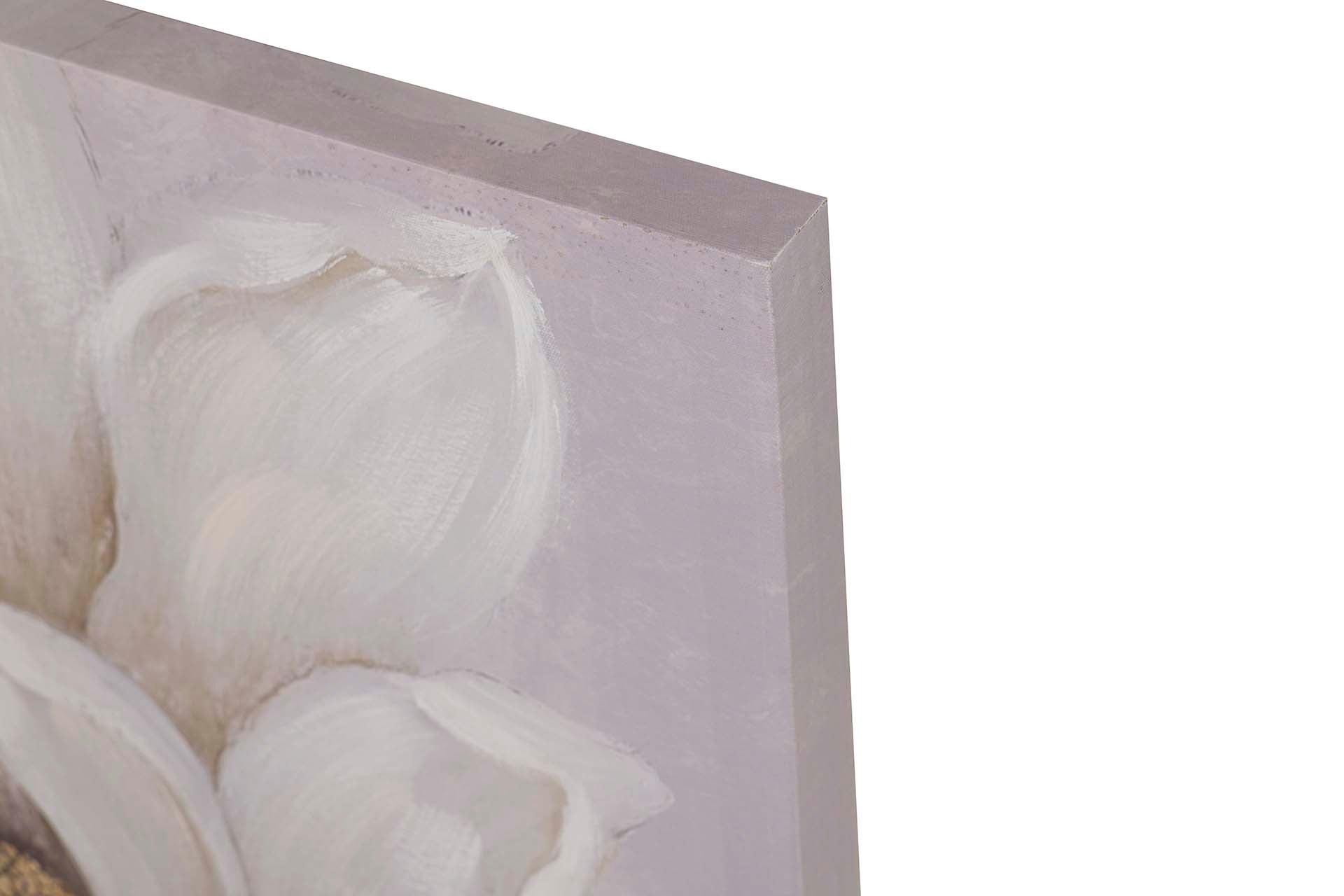 SET OF 2 FLOWER CANVASES 40% HAND PAINTED 60x3x60 CM