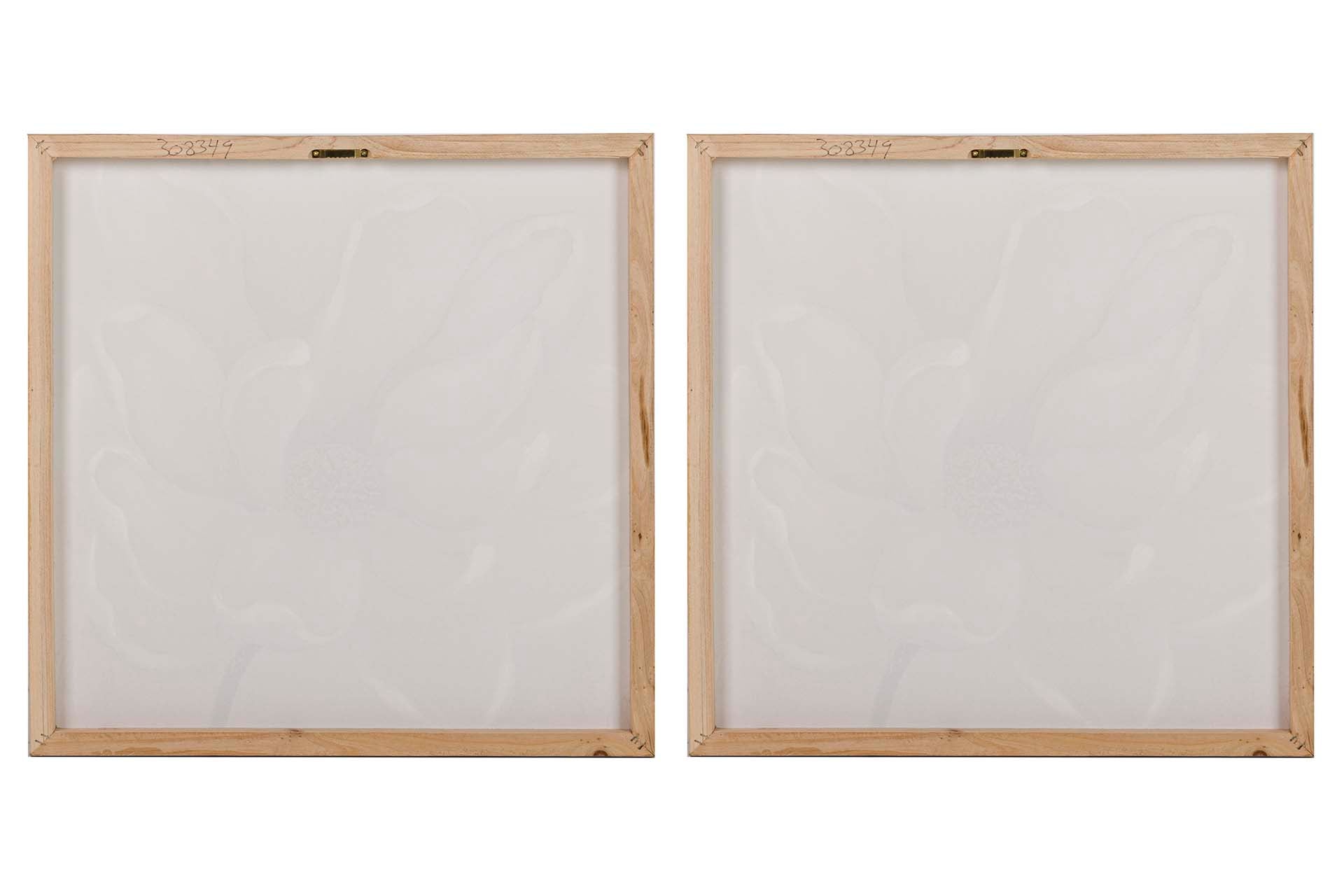 SET OF 2 FLOWER CANVASES 40% HAND PAINTED 60x3x60 CM