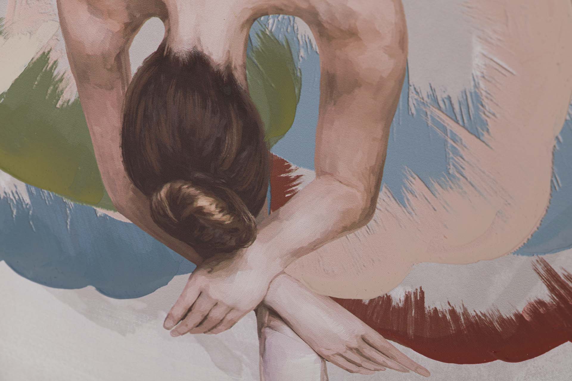 DANCER PAINTING 80% HAND PAINTED 80x4x80 CM