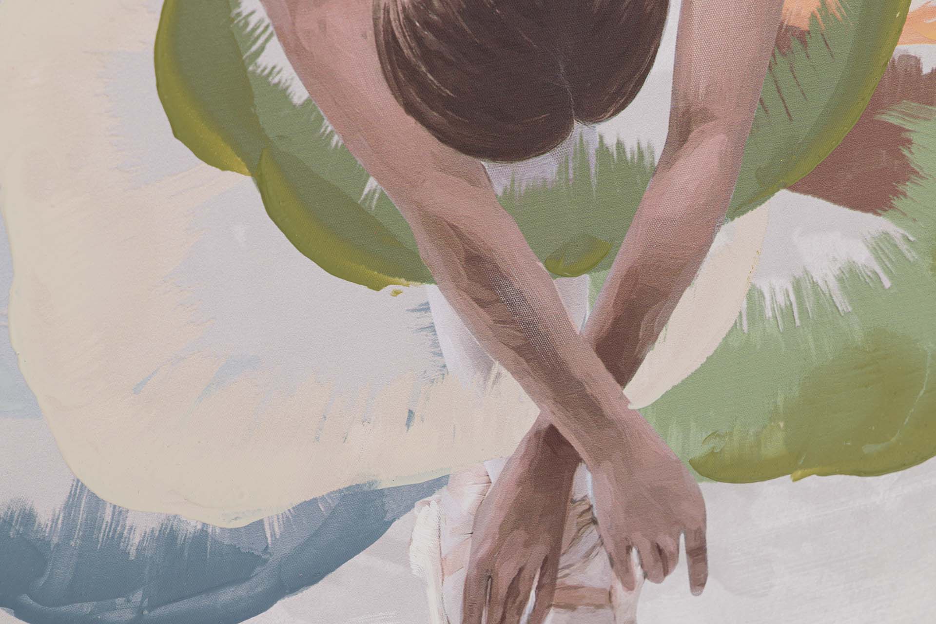 DANCER PAINTING 80% HAND PAINTED 80x4x80 CM