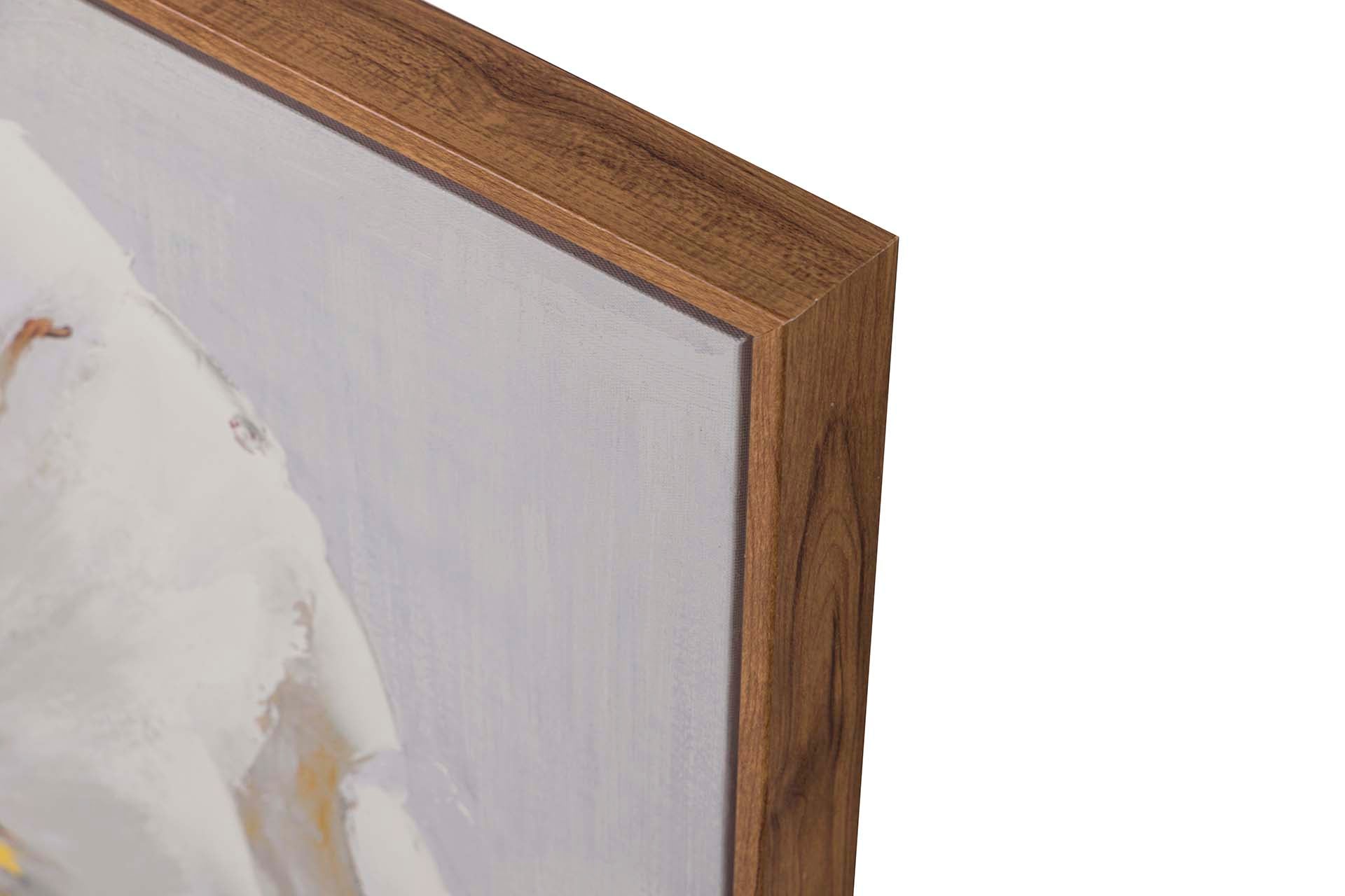 SET OF 2 FLOWER PAINTINGS 80% HAND PAINTED 60x4x60 CM