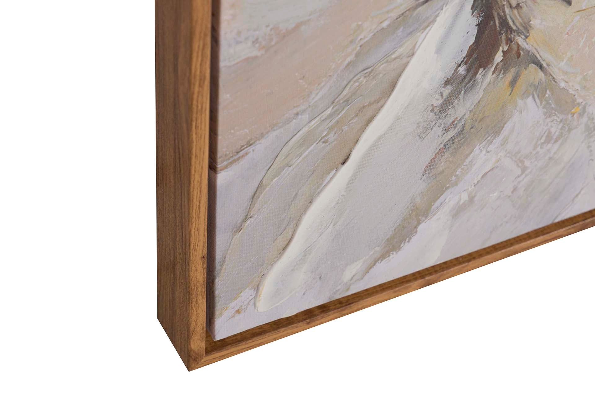 SET OF 2 FLOWER PAINTINGS 80% HAND PAINTED 60x4x60 CM