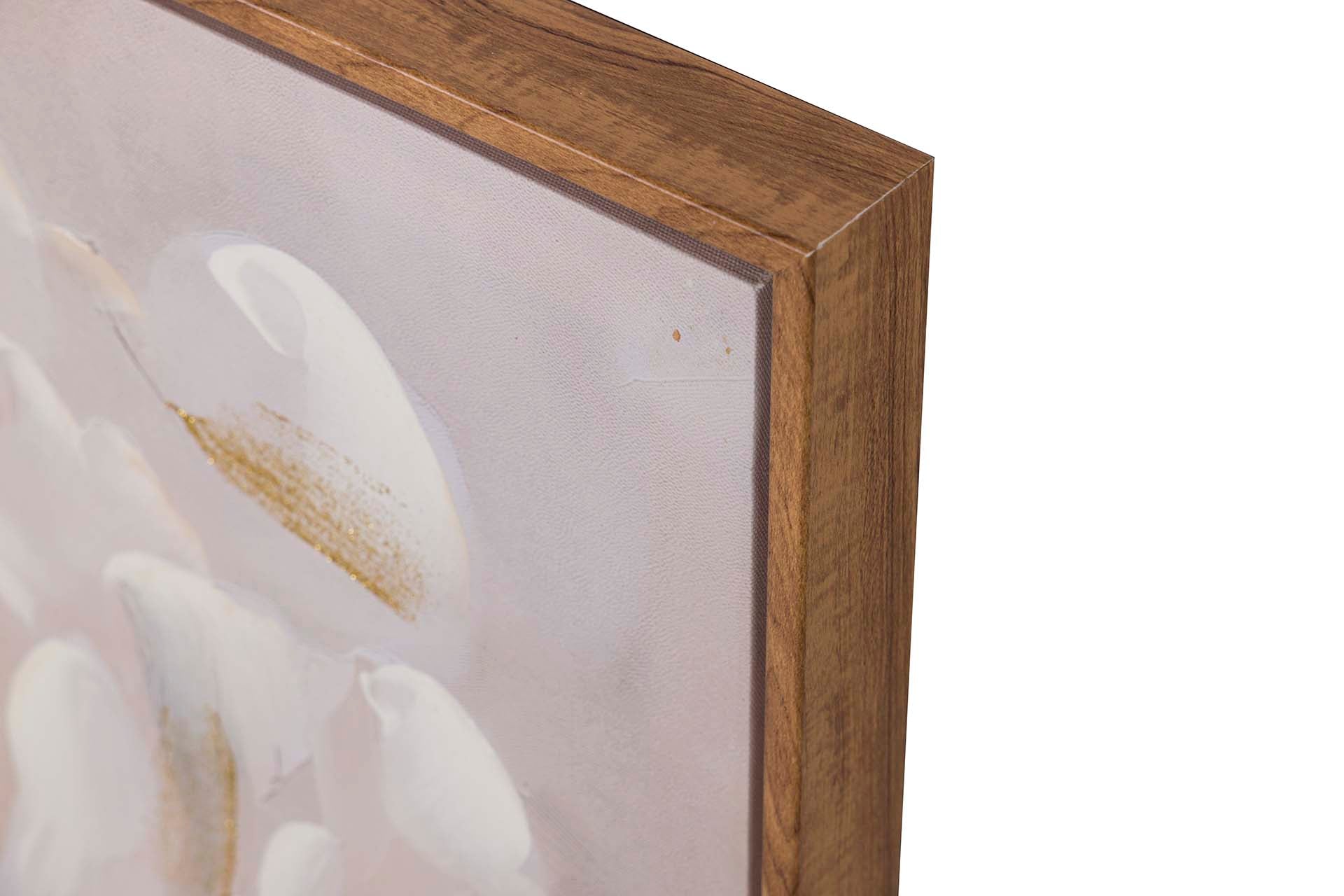 SET OF 2 FLOWER PAINTINGS 80% HAND PAINTED 60x4x60 CM