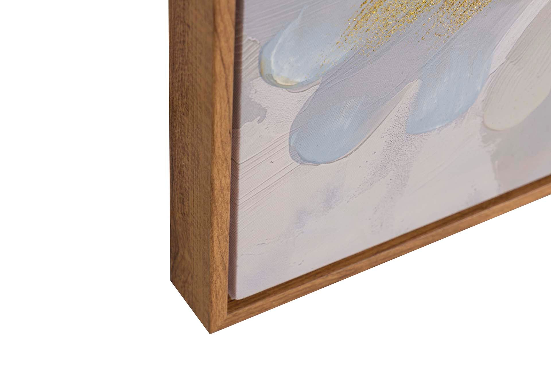 SET OF 2 FLOWER PAINTINGS 80% HAND PAINTED 60x4x60 CM