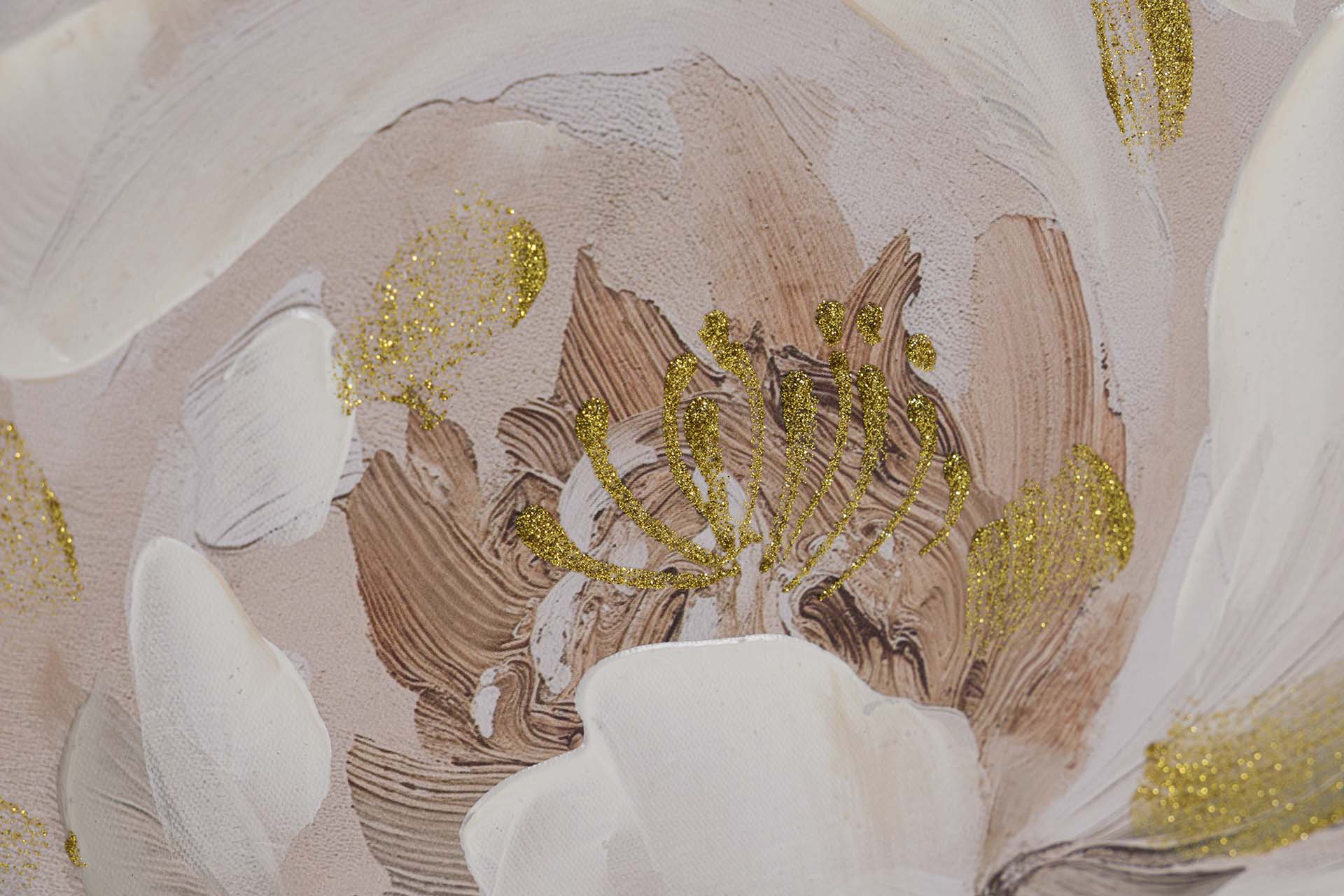 SET OF 2 FLOWER PAINTINGS 80% HAND PAINTED 60x4x60 CM