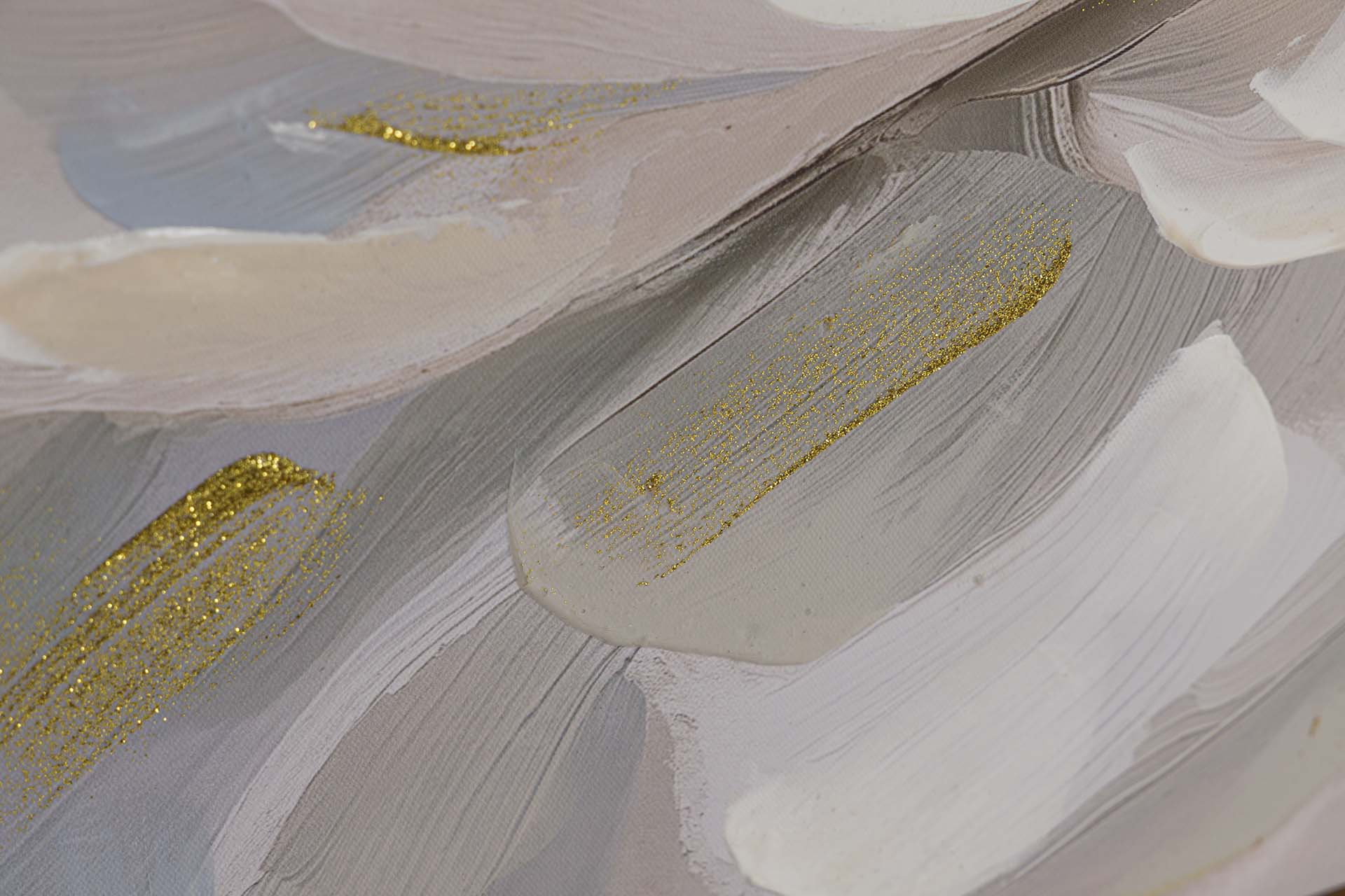 SET OF 2 FLOWER PAINTINGS 80% HAND PAINTED 60x4x60 CM