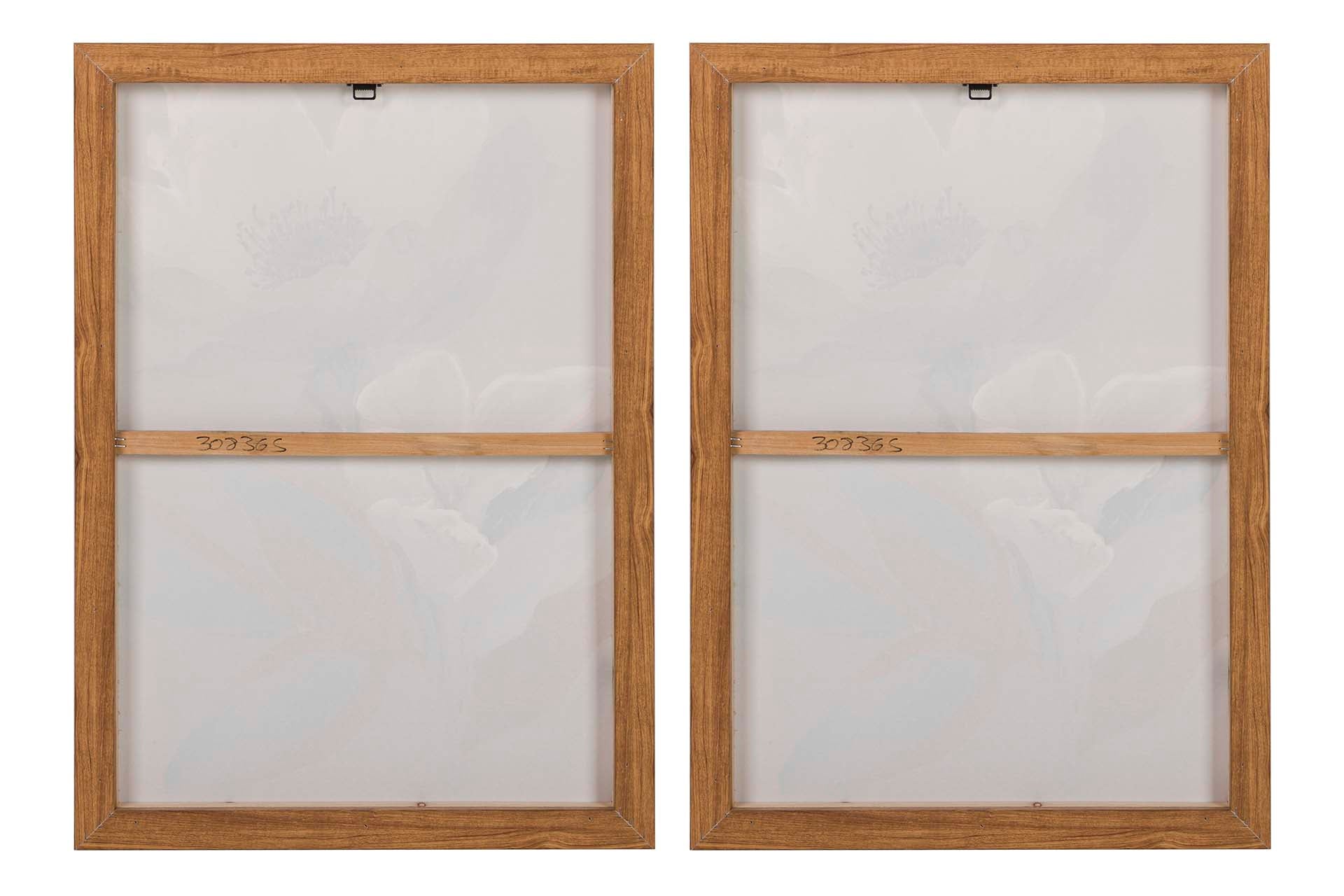 SET OF 2 FLOWER PAINTINGS 80% HAND PAINTED 50x4x70 CM