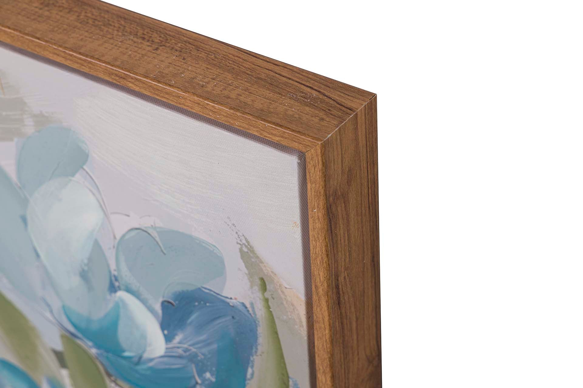 CONJUNTO DE 2 PINTURAS DE FLORES 80% PINTADA À MÃO 60x4x60 CM