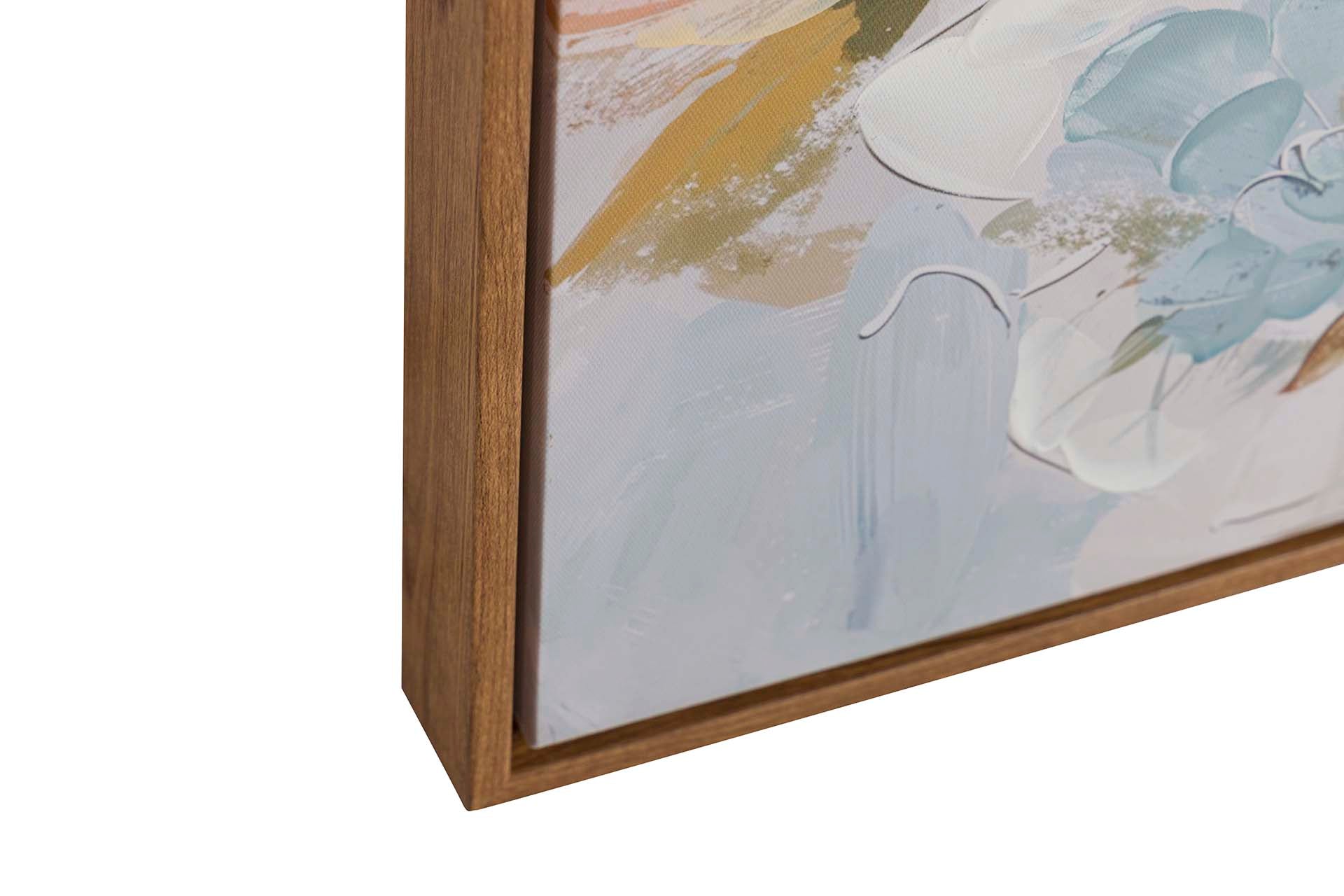 SET OF 2 FLOWER PAINTINGS 80% HAND PAINTED 60x4x60 CM