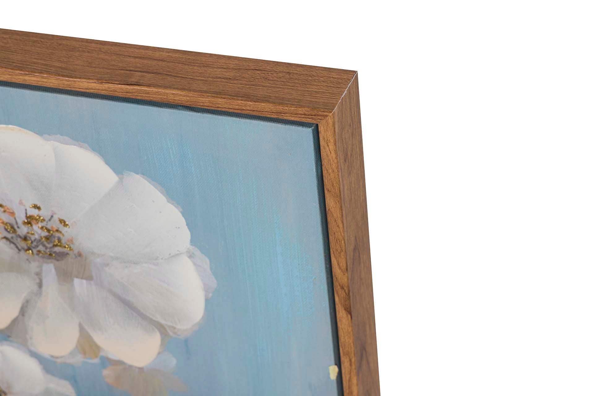CONJUNTO DE 2 PINTURAS DE FLORES 80% PINTADA À MÃO 60x4x60 CM
