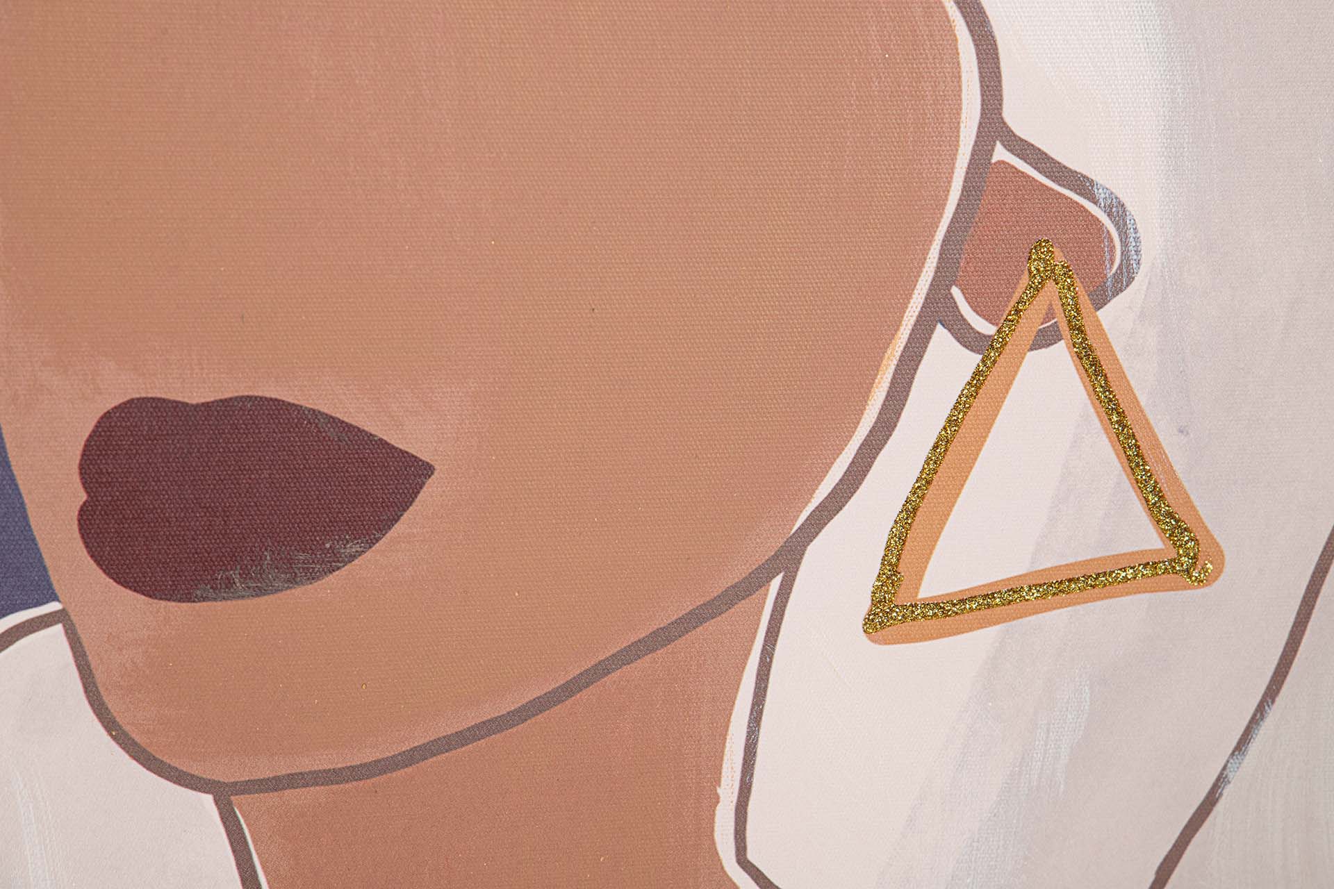 WOMAN PAINTING 80% HAND PAINTED 80x4x120 CM