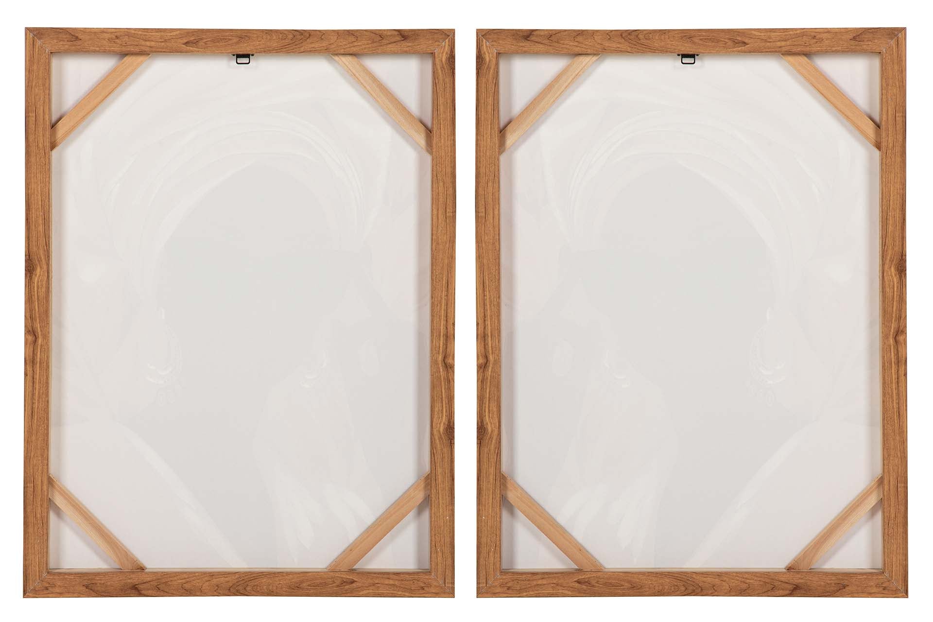 SET 2 CUADROS MUJERES 80% PINTADO A MANO 60x4x80CM