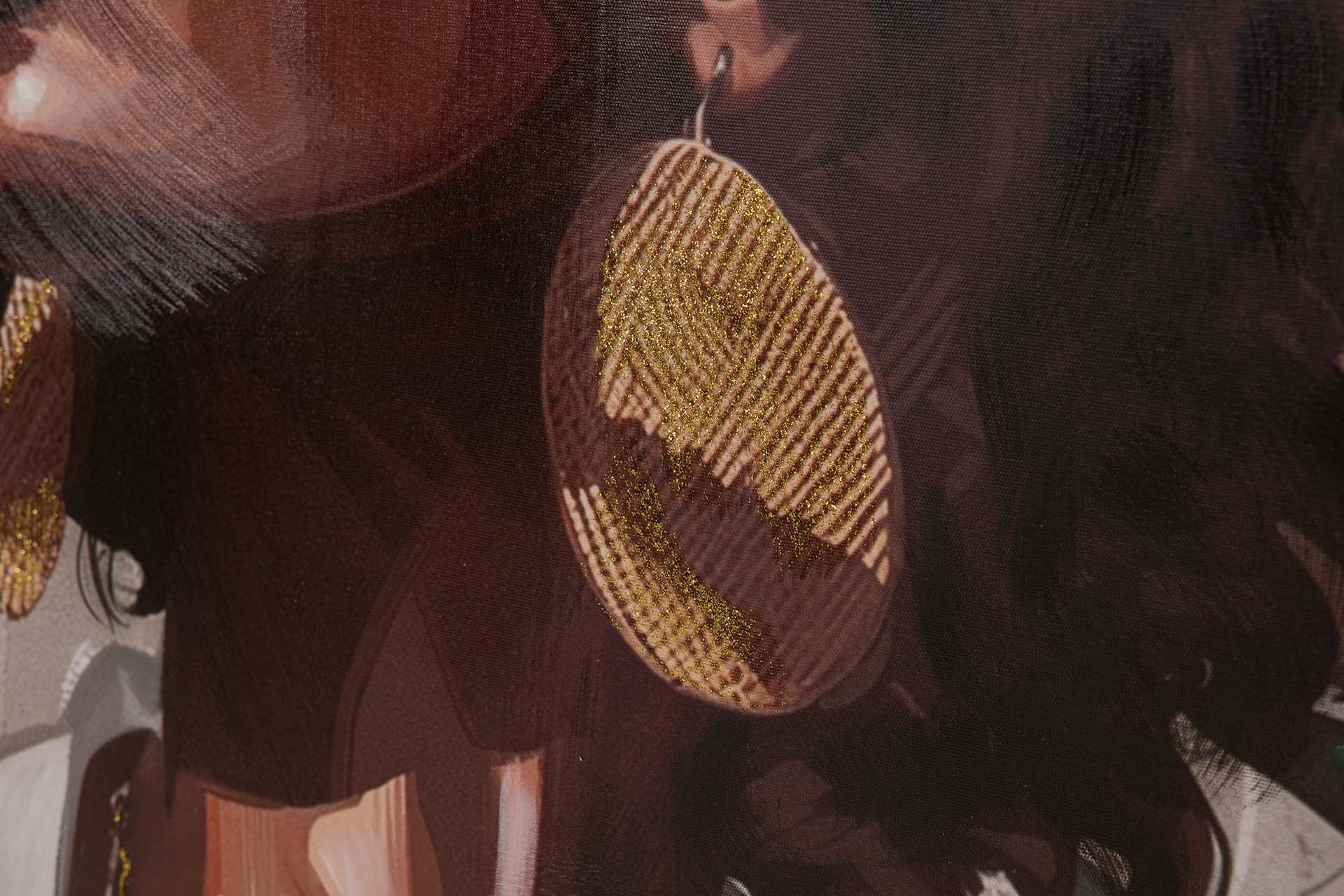 CUADRO MUJER 80% PINTADO A MANO 80x4x120 CM