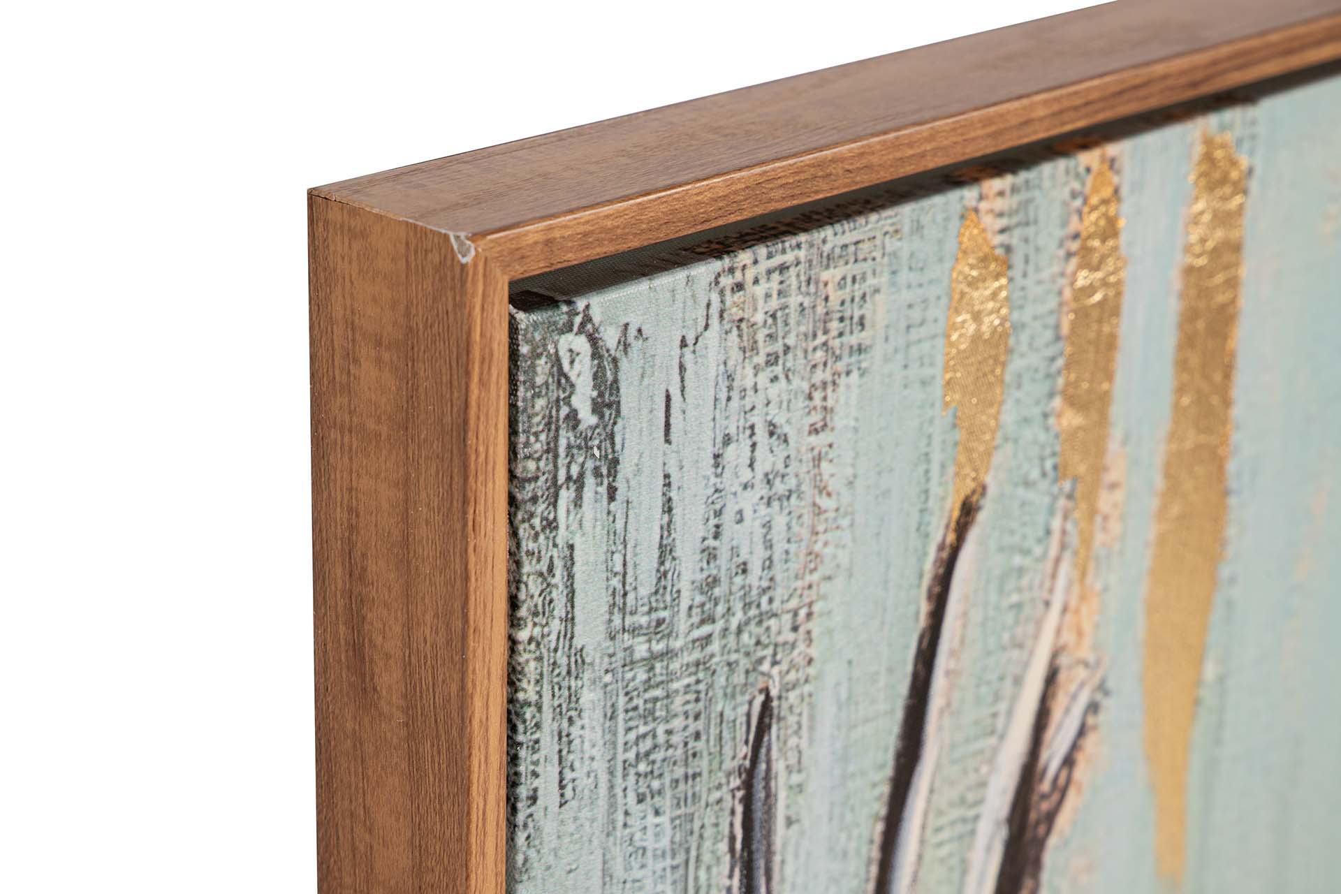 CUADRO CIERVO 80% PINTADO A MANO Y FOIL 80x4x120CM