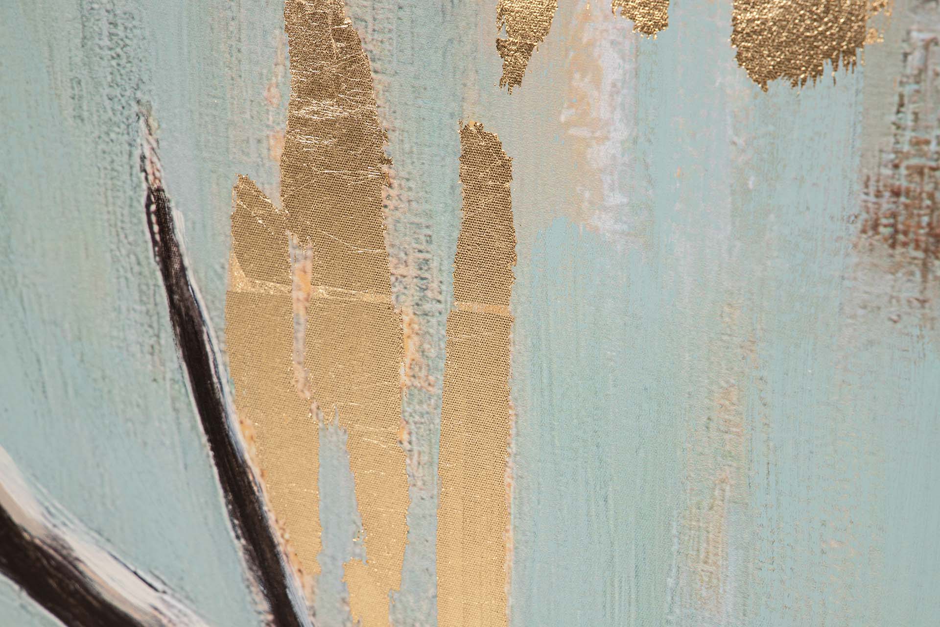 CUADRO CIERVO 80% PINTADO A MANO Y FOIL 80x4x120CM