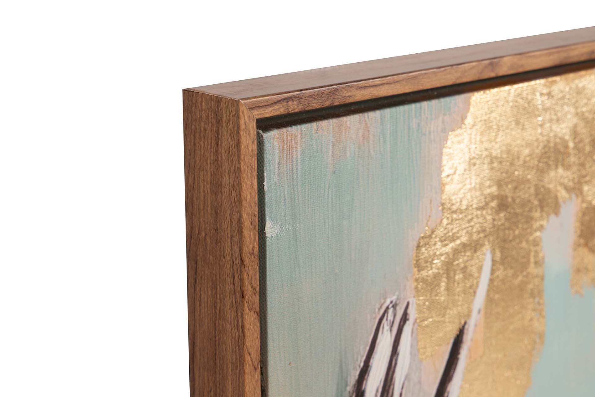 CUADRO CIERVO 80% PINTADO A MANO Y FOIL 80x4x120CM