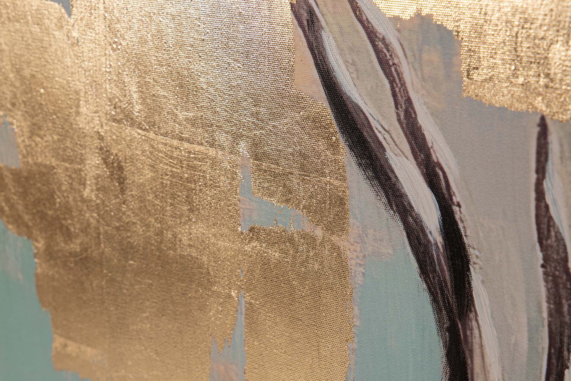 CUADRO CIERVO 80% PINTADO A MANO Y FOIL 80x4x120CM