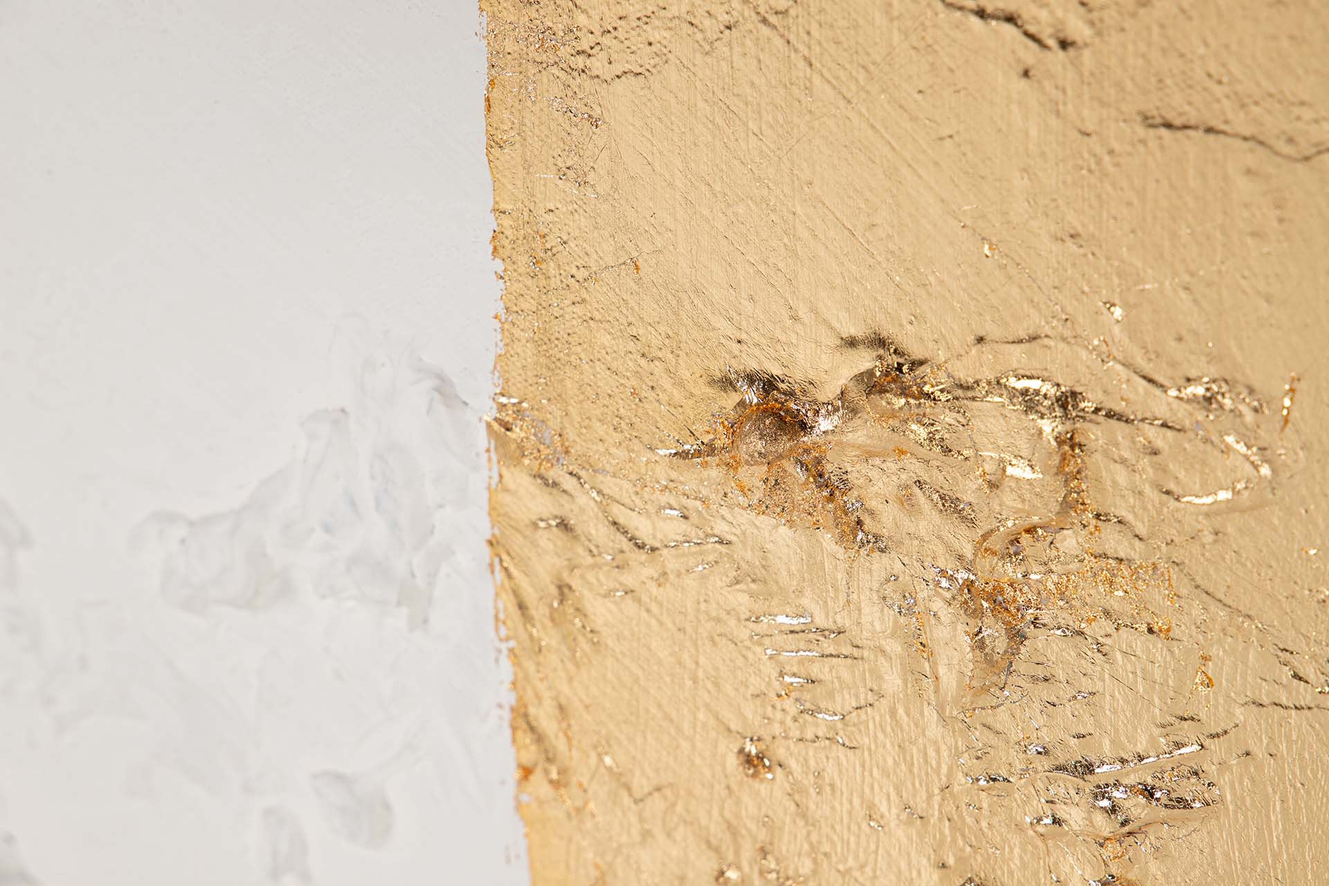 SET OF 2 PAINTINGS 80% HAND PAINTED AND FOIL 80x4x80 CM