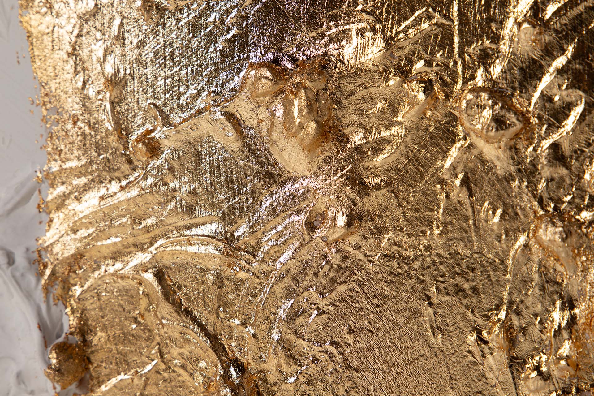 SET OF 2 PAINTINGS 80% HAND PAINTED AND FOIL 80x4x80 CM