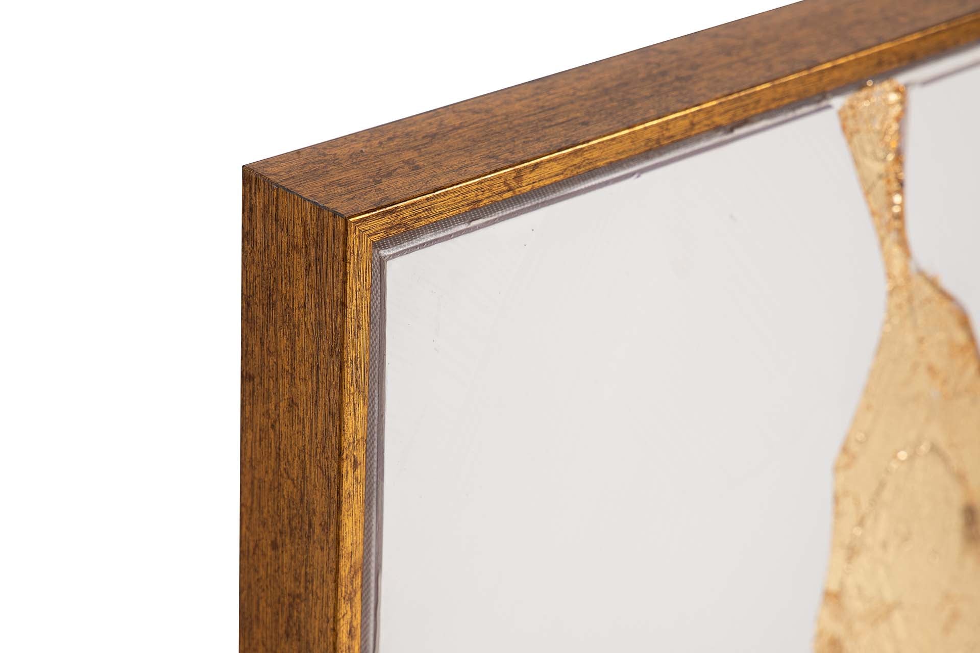 SET OF 2 PAINTINGS 80% HAND PAINTED AND FOIL 80x4x80 CM