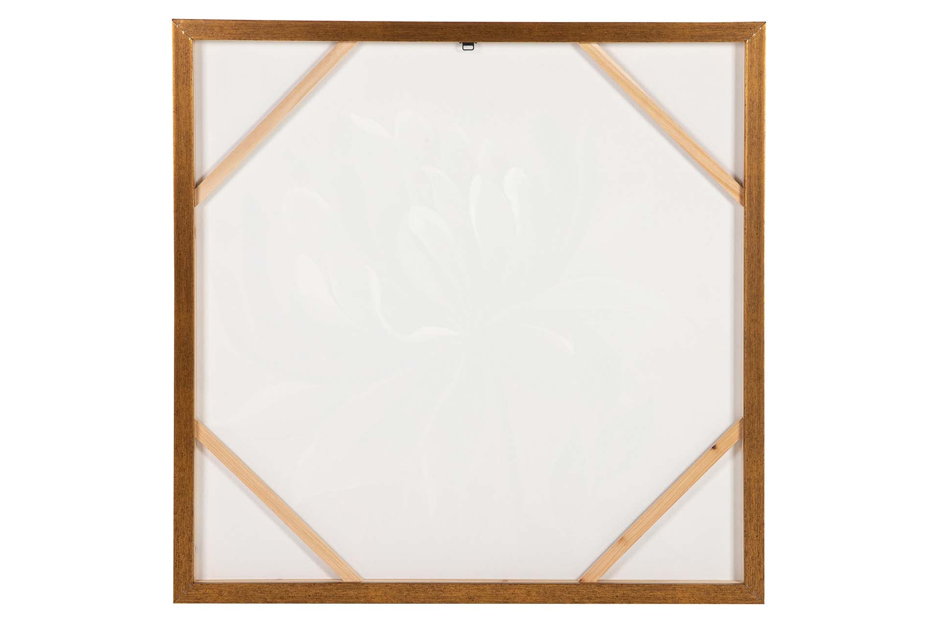 CUADRO FLOR 80% PINTADO A MANO Y FOIL 100x4x100 CM