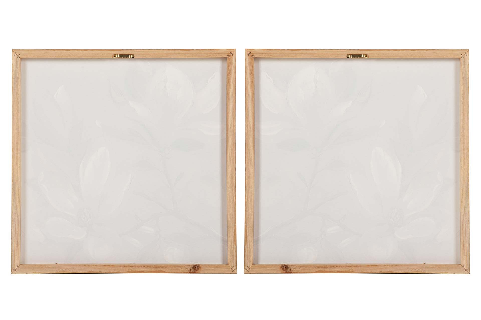SET 2 LIENZOS FLORES 80% PINTADO A MANO 60x3x60 CM