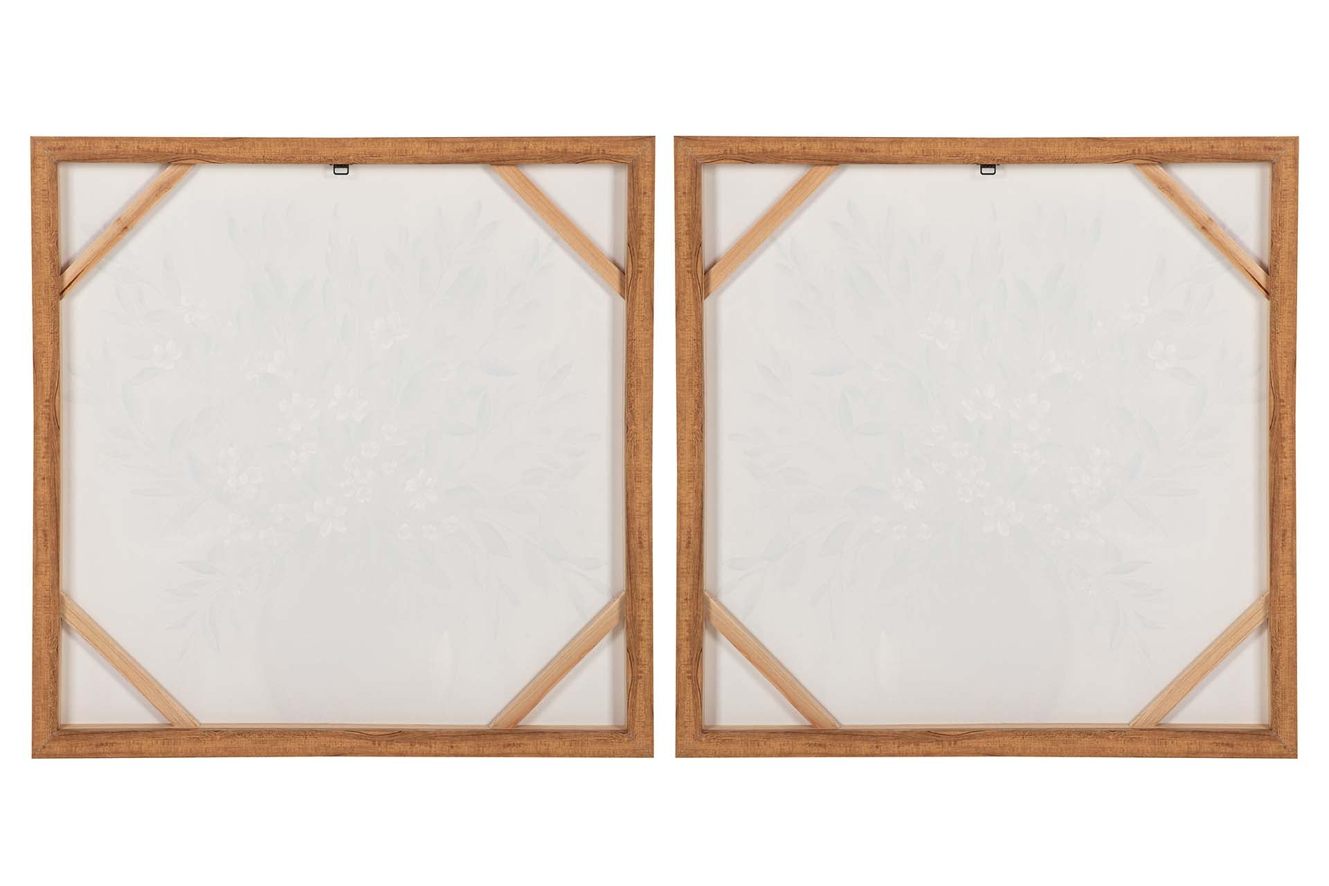 SET 2 CUADROS JARRONES 80%PINTADO A MANO 80x4x80CM