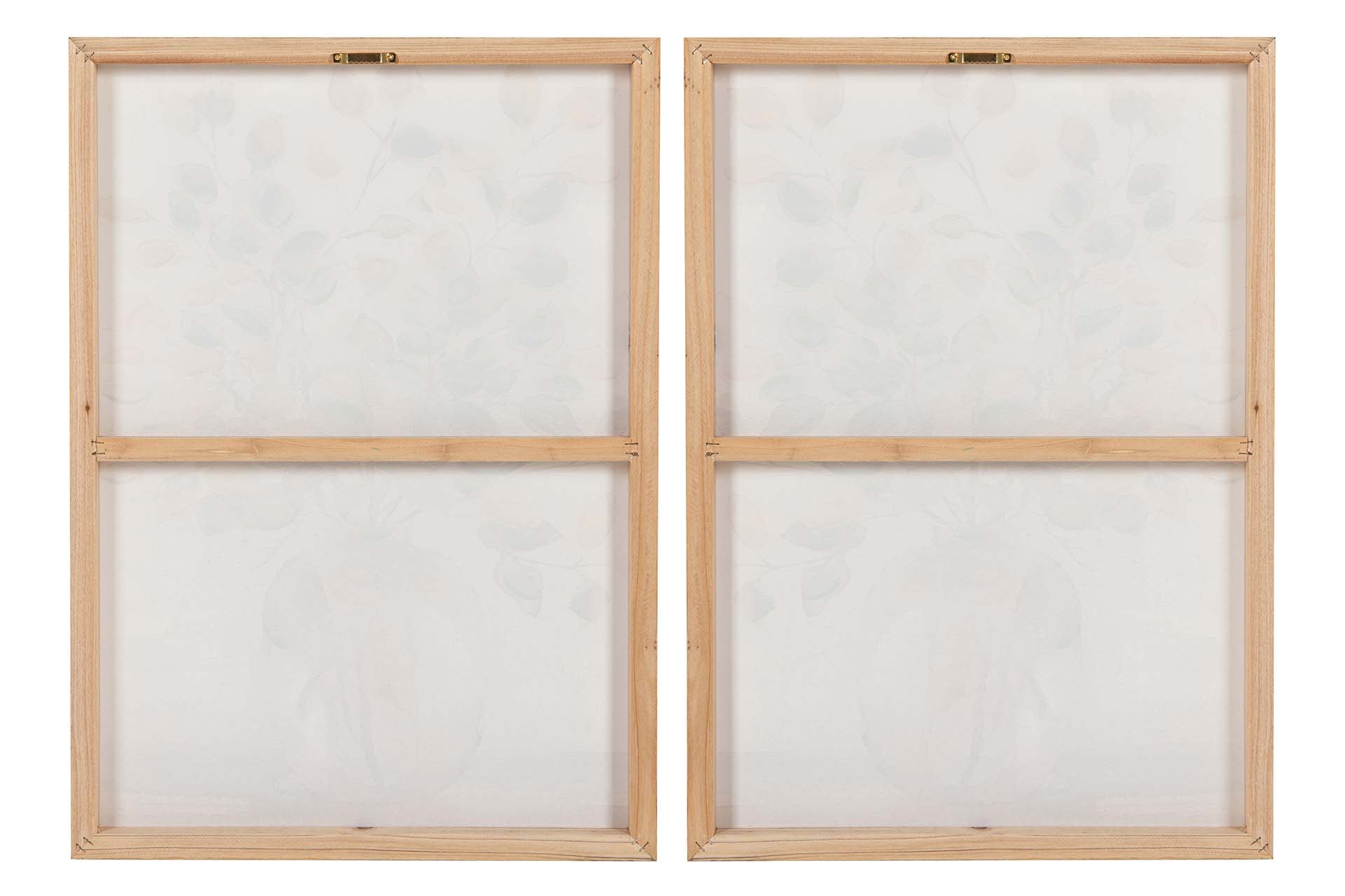 SET2 LIENZOS JARRONES 80% PINTADO A MANO 50x3x70CM