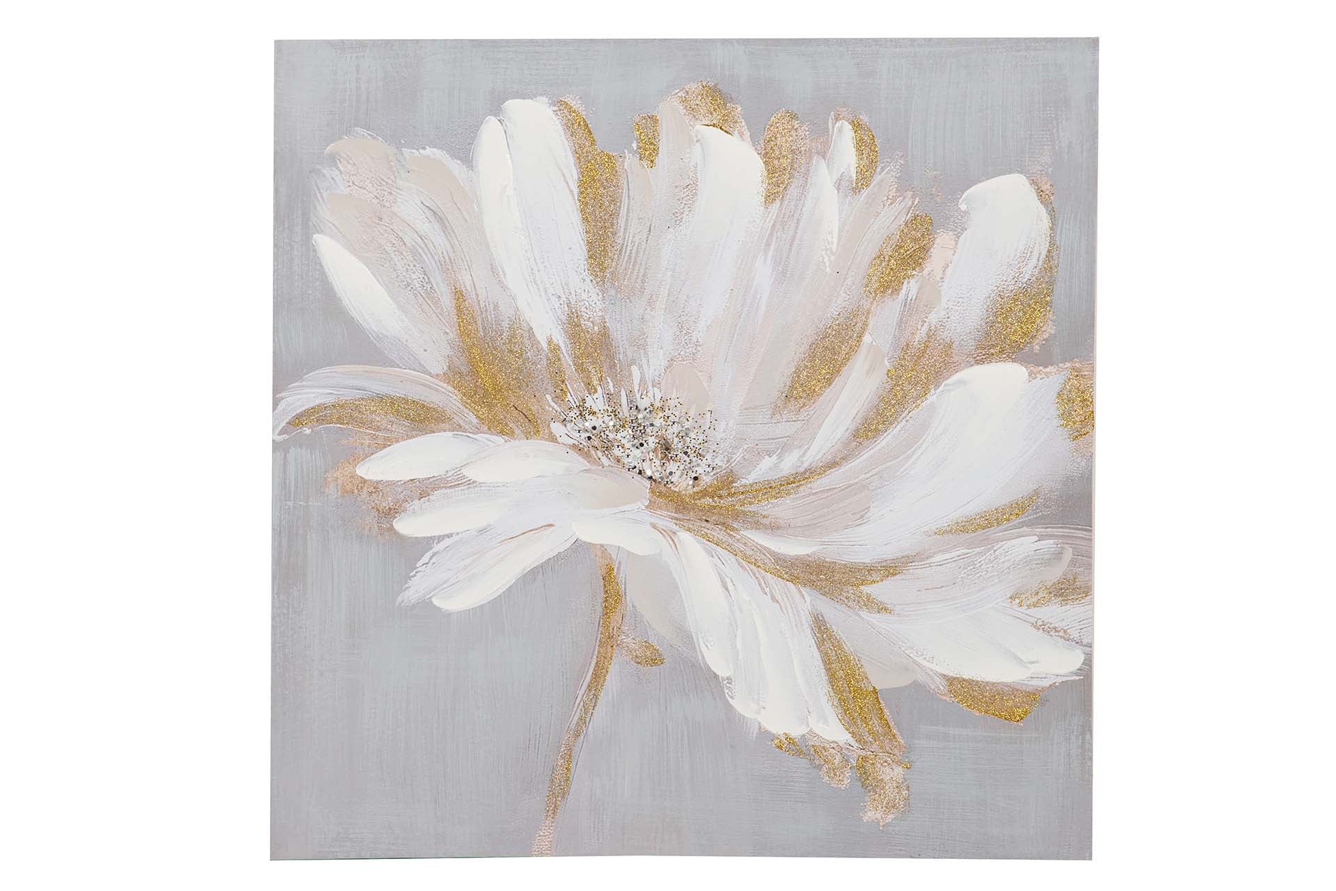 SET 2 LIENZOS FLORES 80% PINTADO A MANO 60x3x60 CM