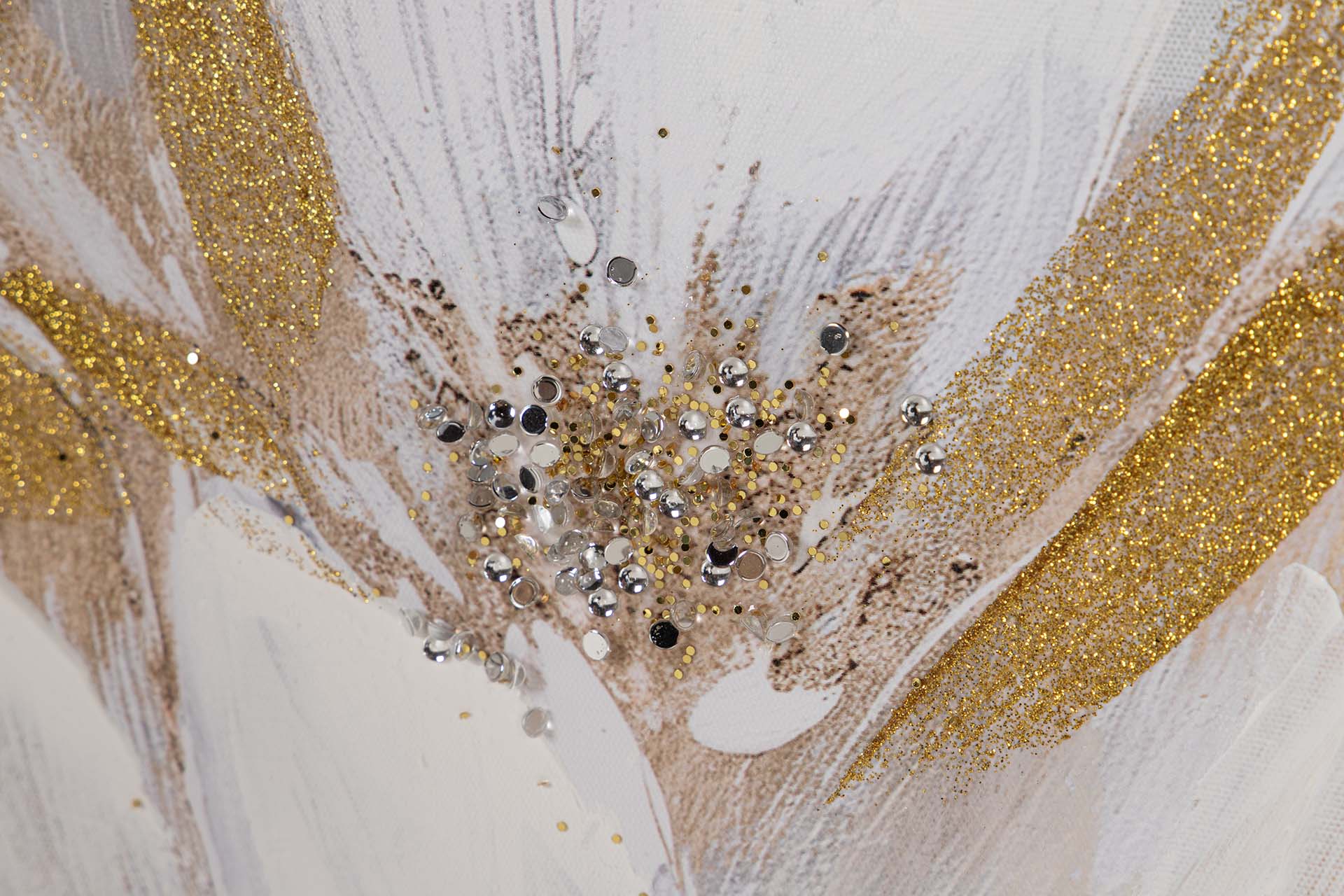 SET OF 2 FLOWER CANVASES 80% HAND PAINTED 60x3x60 CM