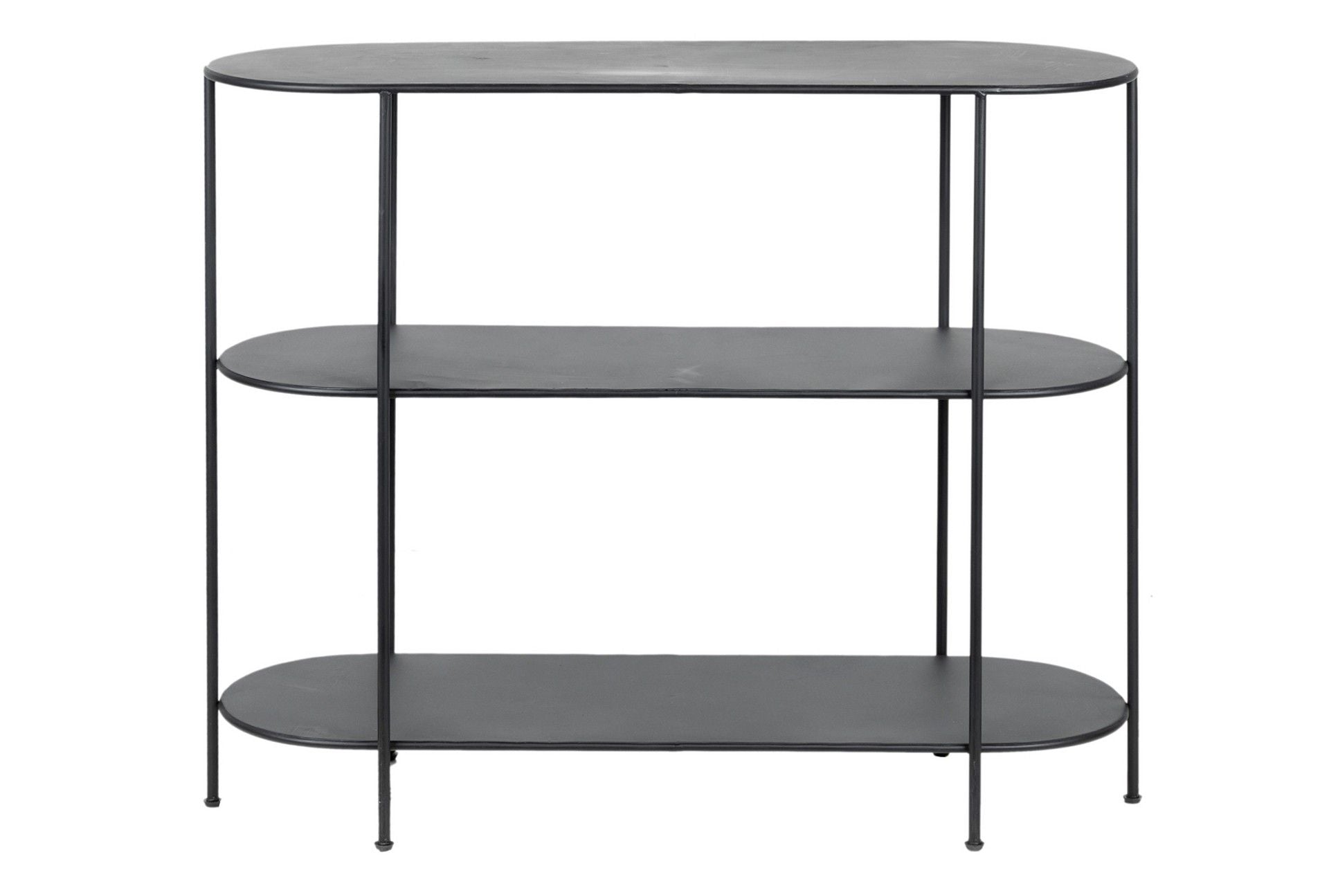 CONSOLA METAL NEGRO 100x35x80 CM