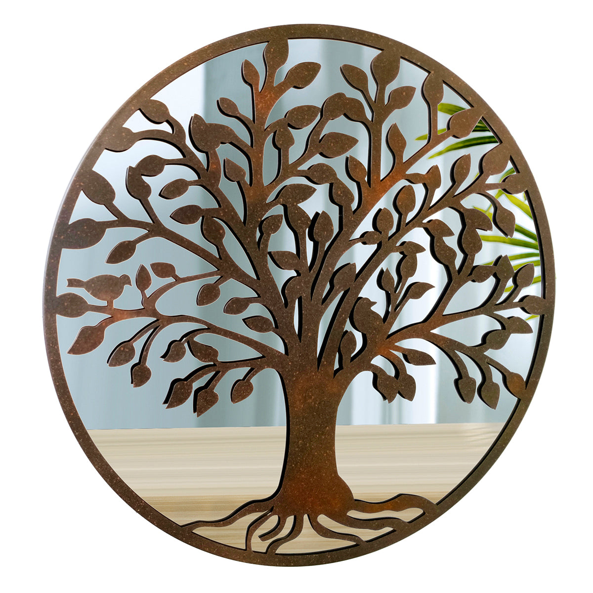 Adorno Pared Arbol De Vida 60Cm C/Espejo