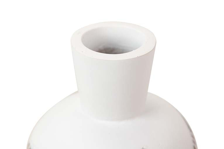 JARRON RESINA BLANCO MARRON 15x15x60 CM