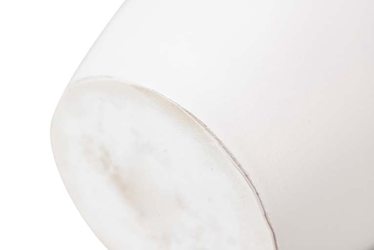 JARRON RESINA BLANCO MARRON 18x18x35 CM