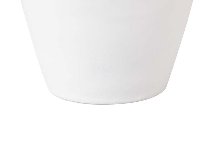 WHITE BROWN RESIN VASE 18x18x35 CM