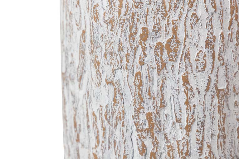 JARRON RESINA BLANCO MARRON 19x19x60 CM