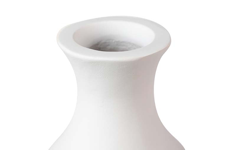JARRON RESINA BLANCO MARRON 15x15x60 CM