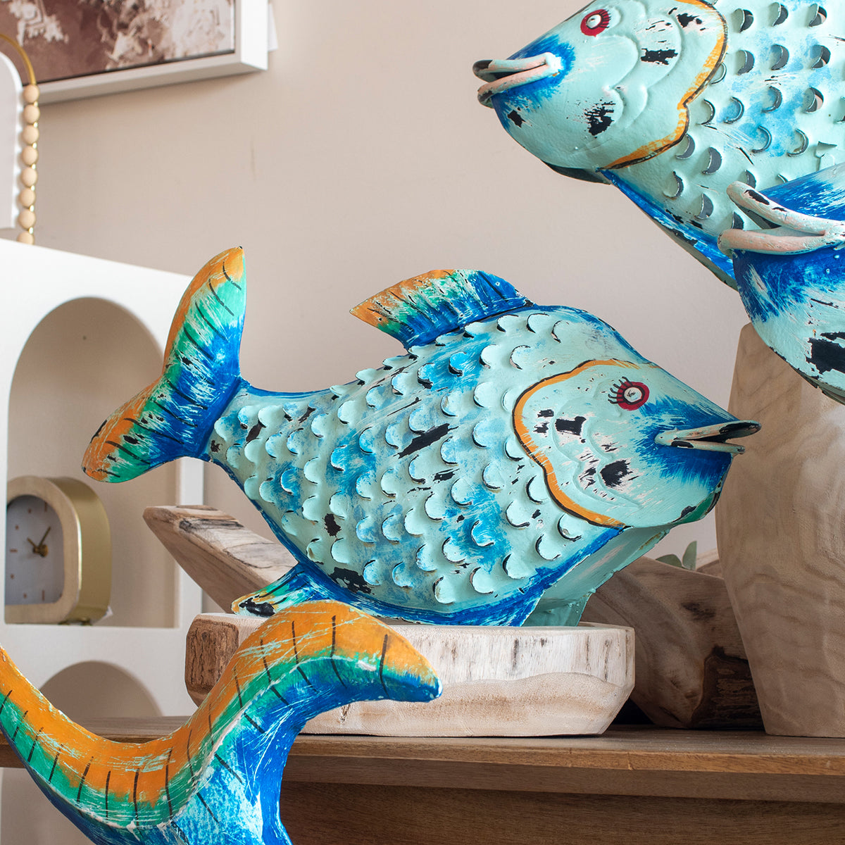 Blue Fish Candle Holder
